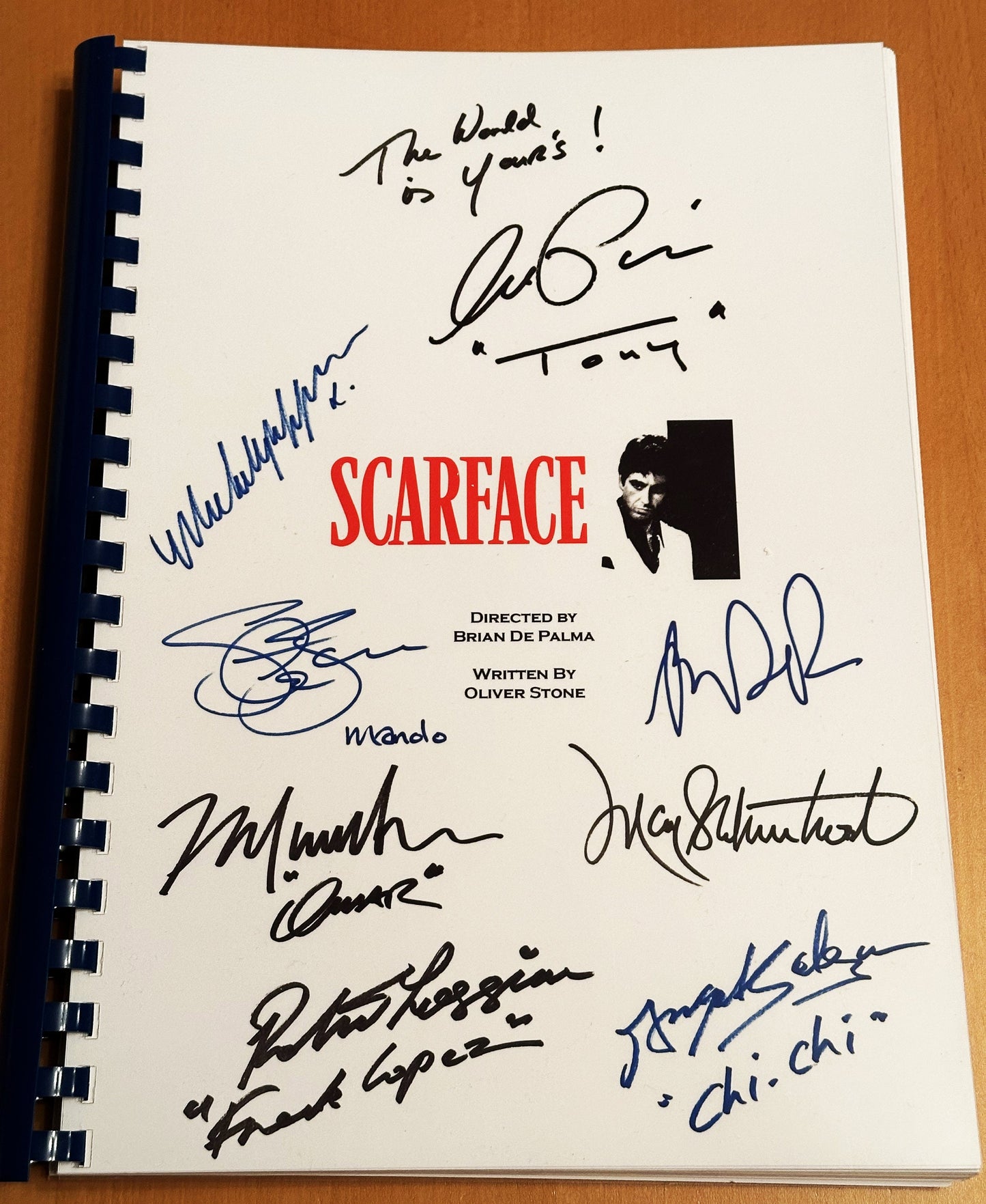 SCARFACE Signed Movie Script, Movie Present, Birthday Gift, Movie Gift, Film Script, Stocking filler