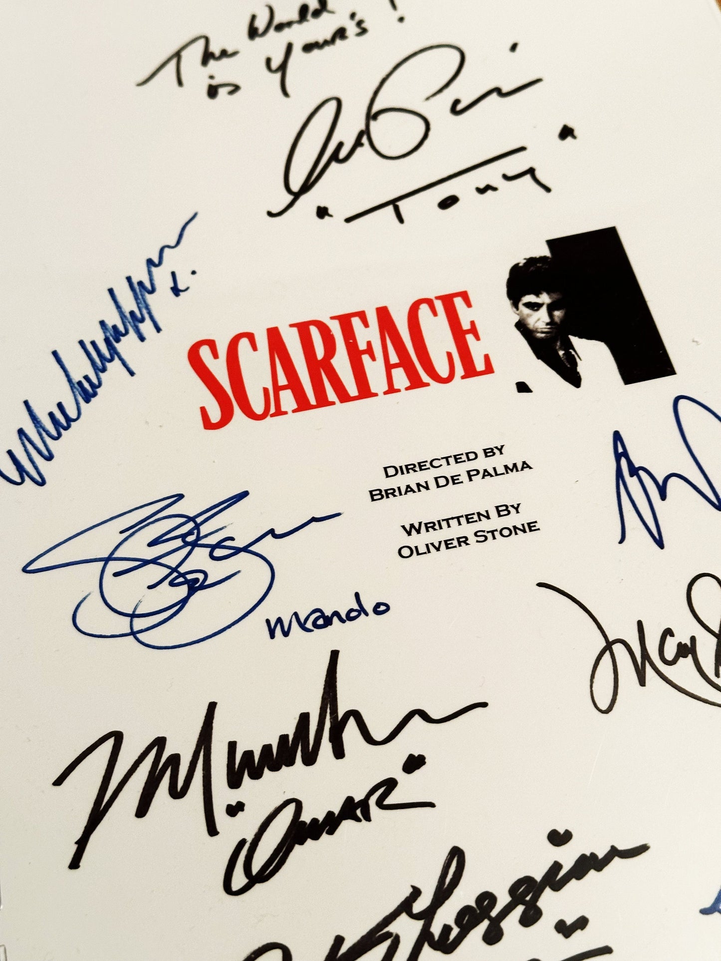 SCARFACE Signed Movie Script, Movie Present, Birthday Gift, Movie Gift, Film Script, Stocking filler