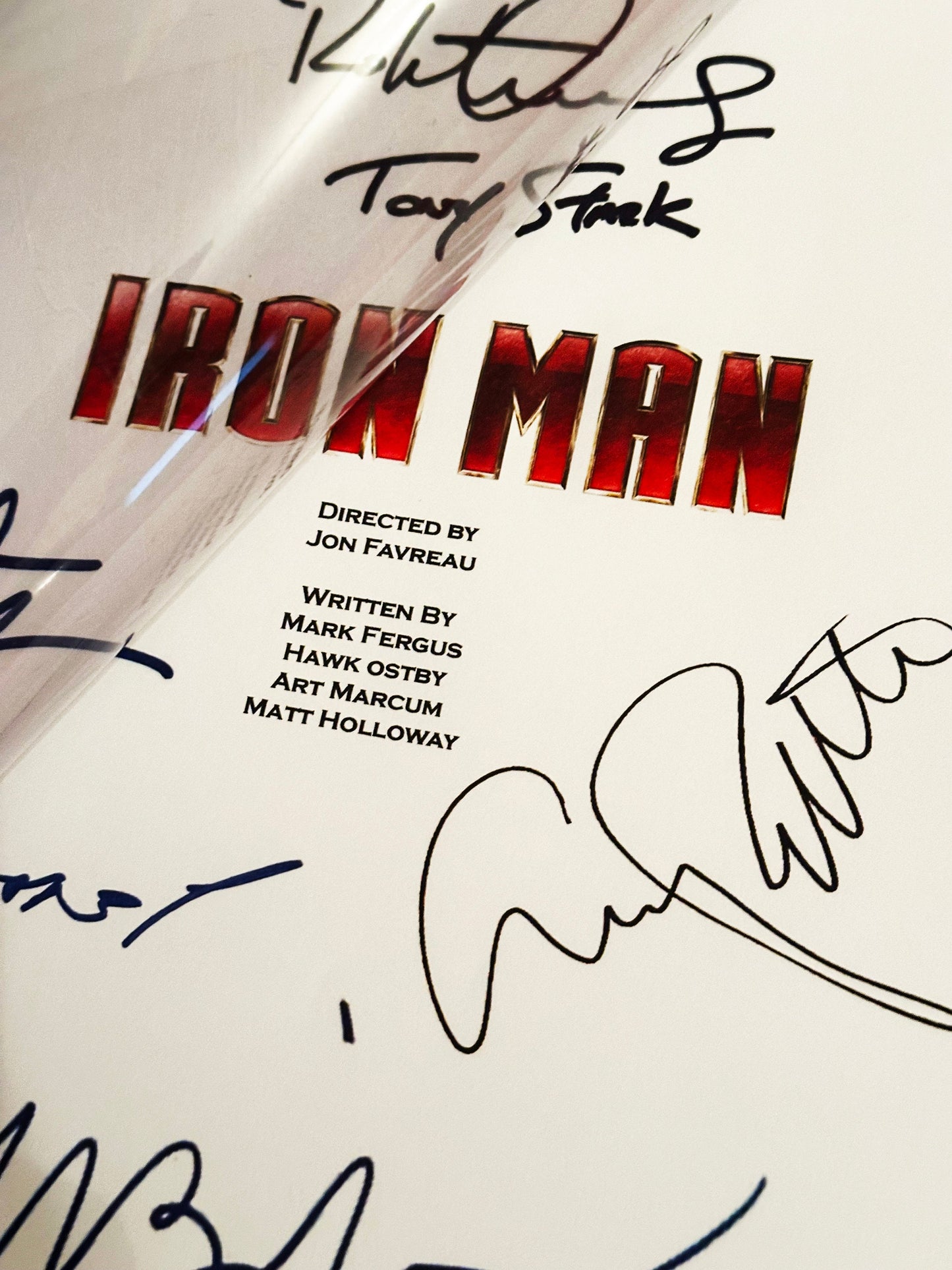 IRON MAN Signed Movie Script, Birthday Gift, Movie Gift, Film Script, Screenplay, Autographs, Marvel, Tony Stark
