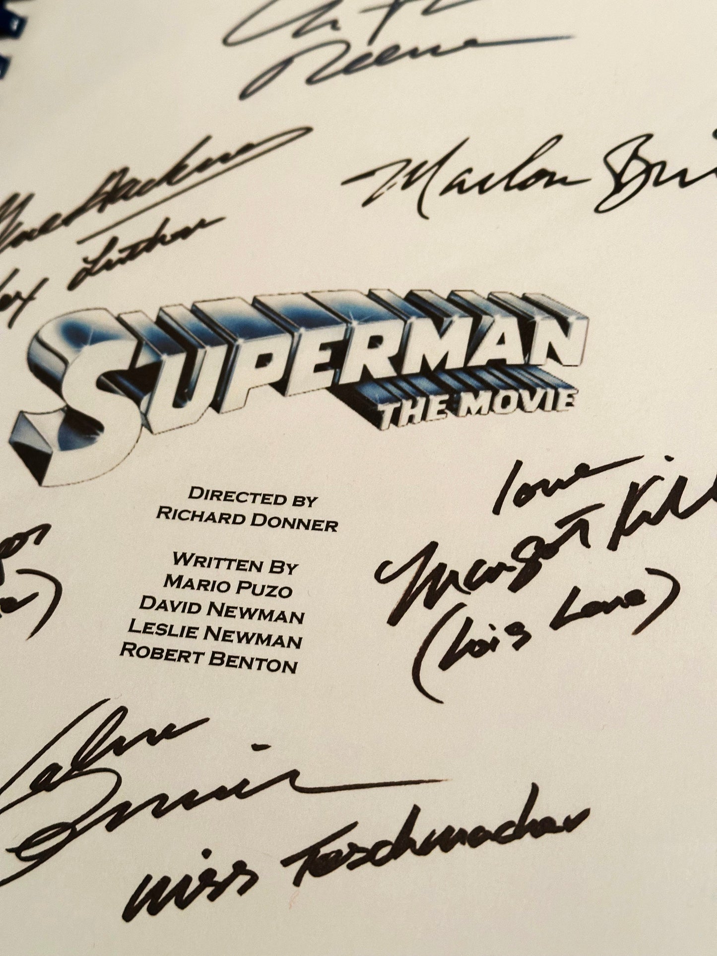 SUPERMAN The Movie Signed Movie Script, Birthday Gift, Movie Gift, Film Screenplay, DC, DC comics