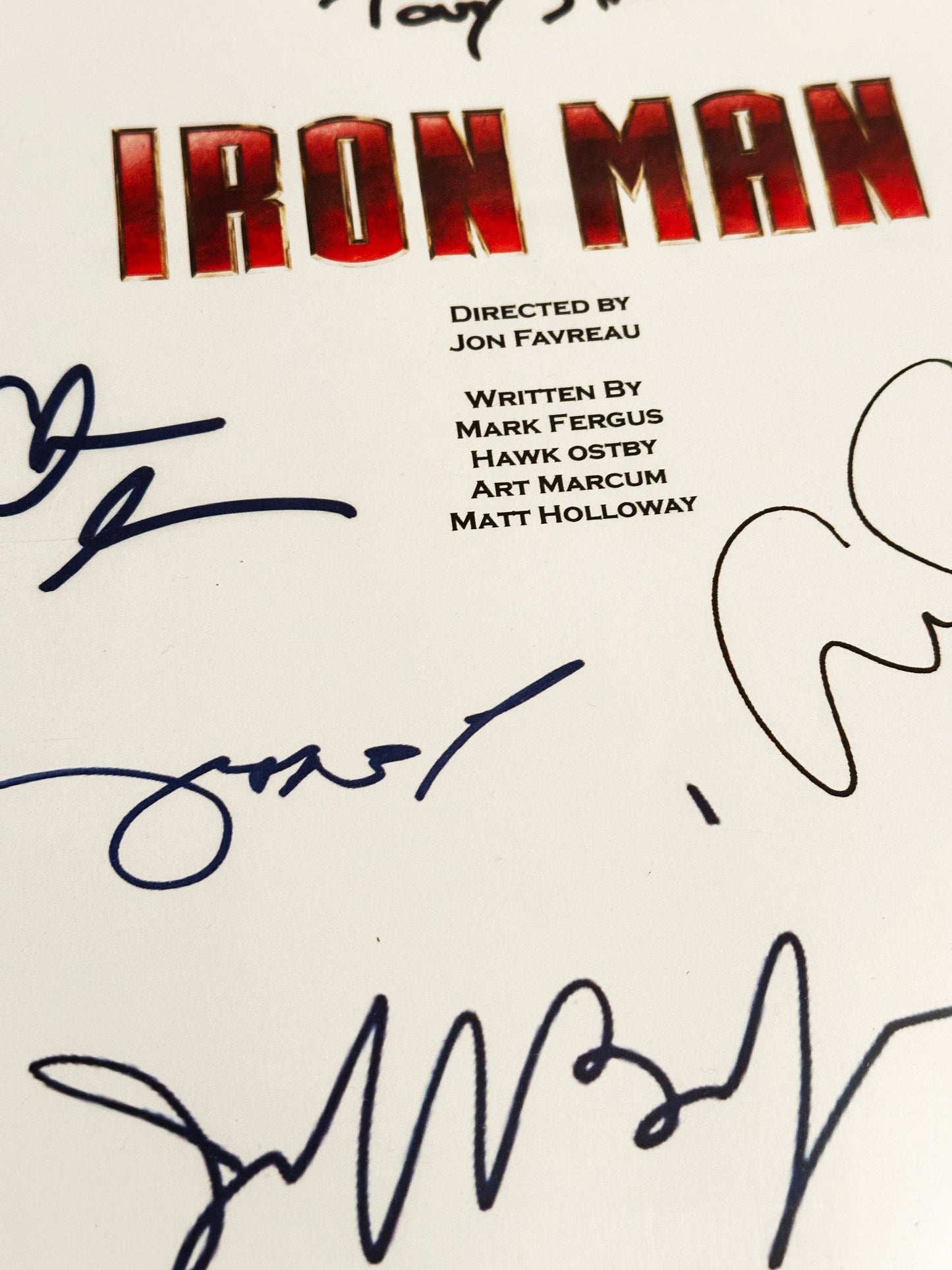 IRON MAN Signed Movie Script, Birthday Gift, Movie Gift, Film Script, Screenplay, Autographs, Marvel, Tony Stark