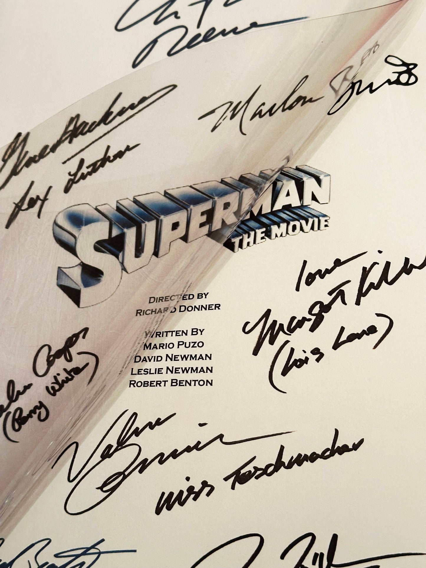 SUPERMAN The Movie Signed Movie Script, Birthday Gift, Movie Gift, Film Screenplay, DC, DC comics