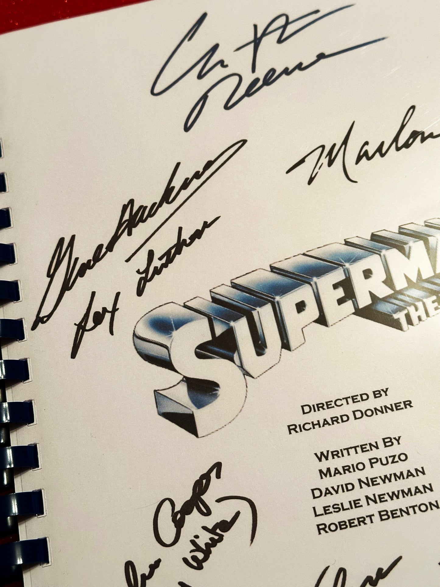 SUPERMAN The Movie Signed Movie Script, Birthday Gift, Movie Gift, Film Screenplay, DC, DC comics
