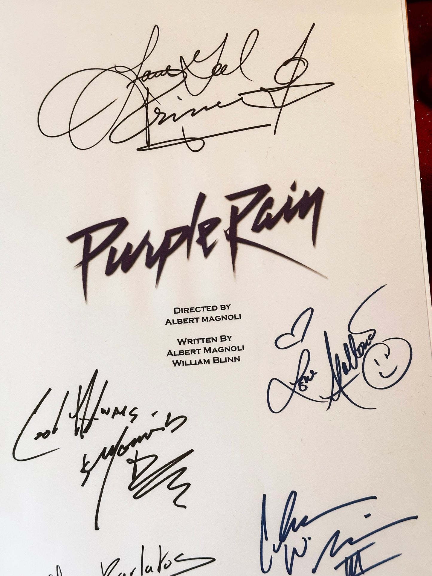 PURPLE RAIN Signed Movie Script, Screenplay, Prince, Present, Birthday Gift, Movie Gift, Film Script,