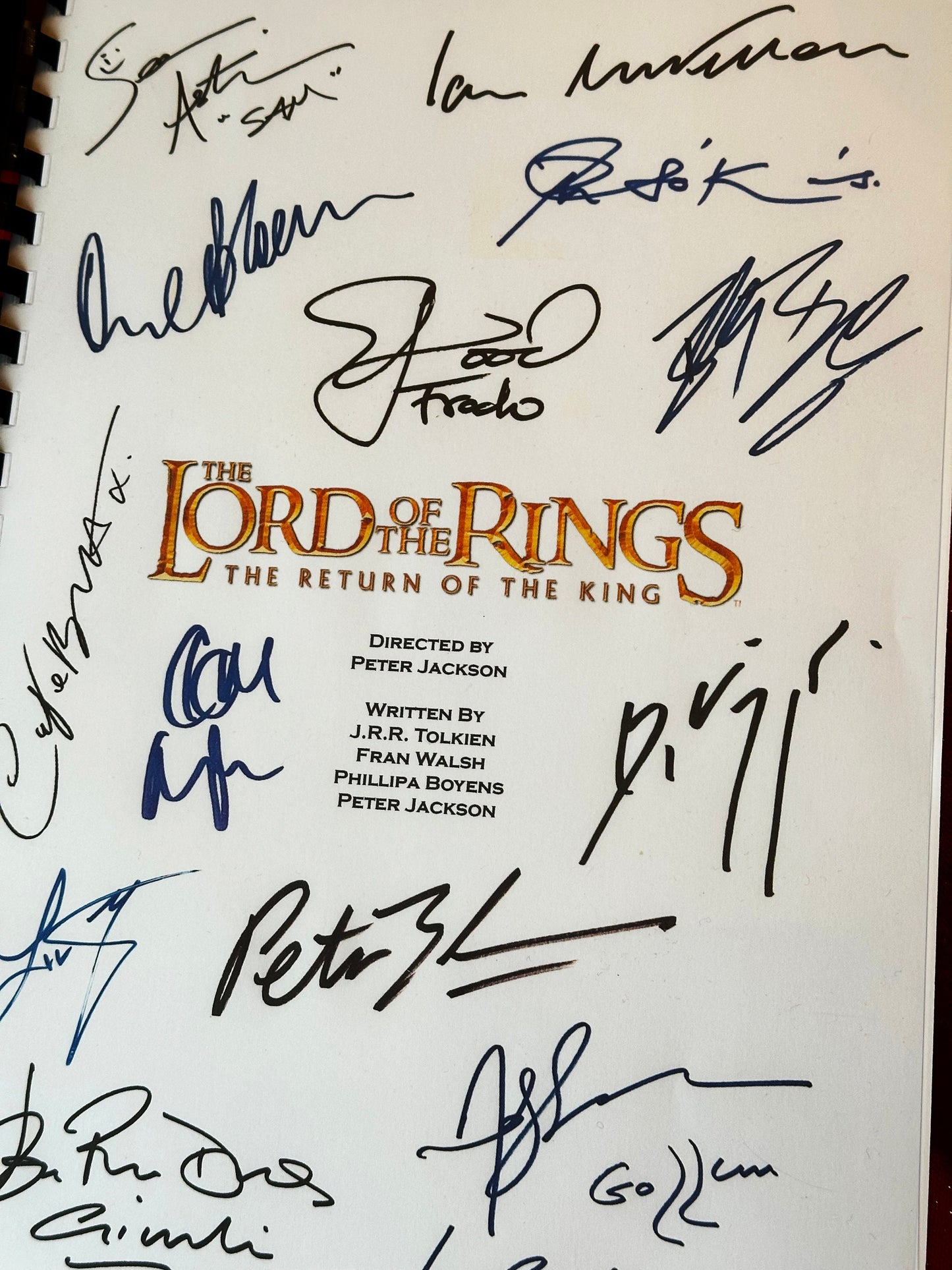 Lord Of The Rings Return Of The King Signed Movie Script, Birthday Gift, Movie Gift, Film Script, Screenplay, Autographs