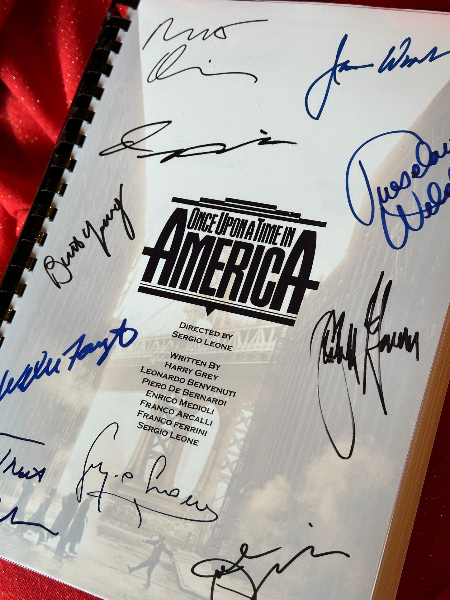 Once Upon A Time In America Signed Movie Script, Birthday Gift, Movie Gift, Film, Screenplay, De Niro, PLEASE NOTE: Very Thick Script !!