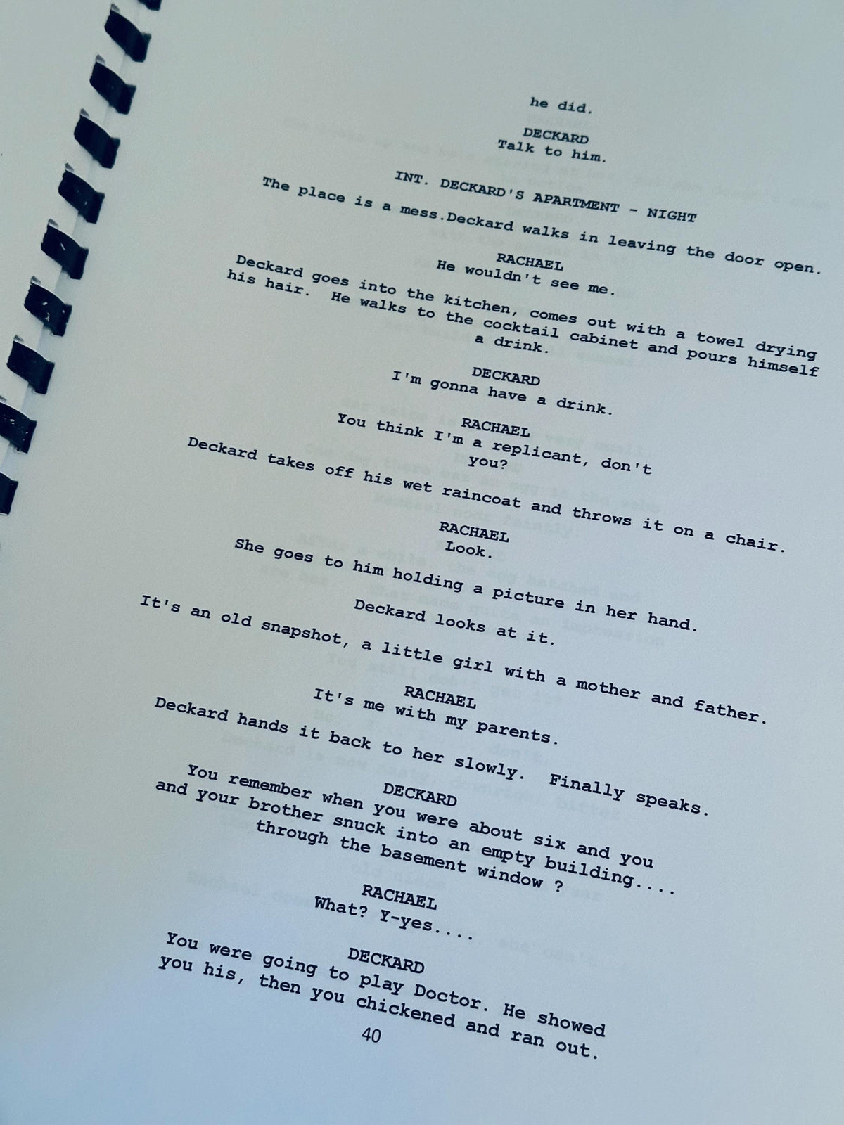 BLADE RUNNER Signed Movie Script, With Printed Cast Signatures, Autographs