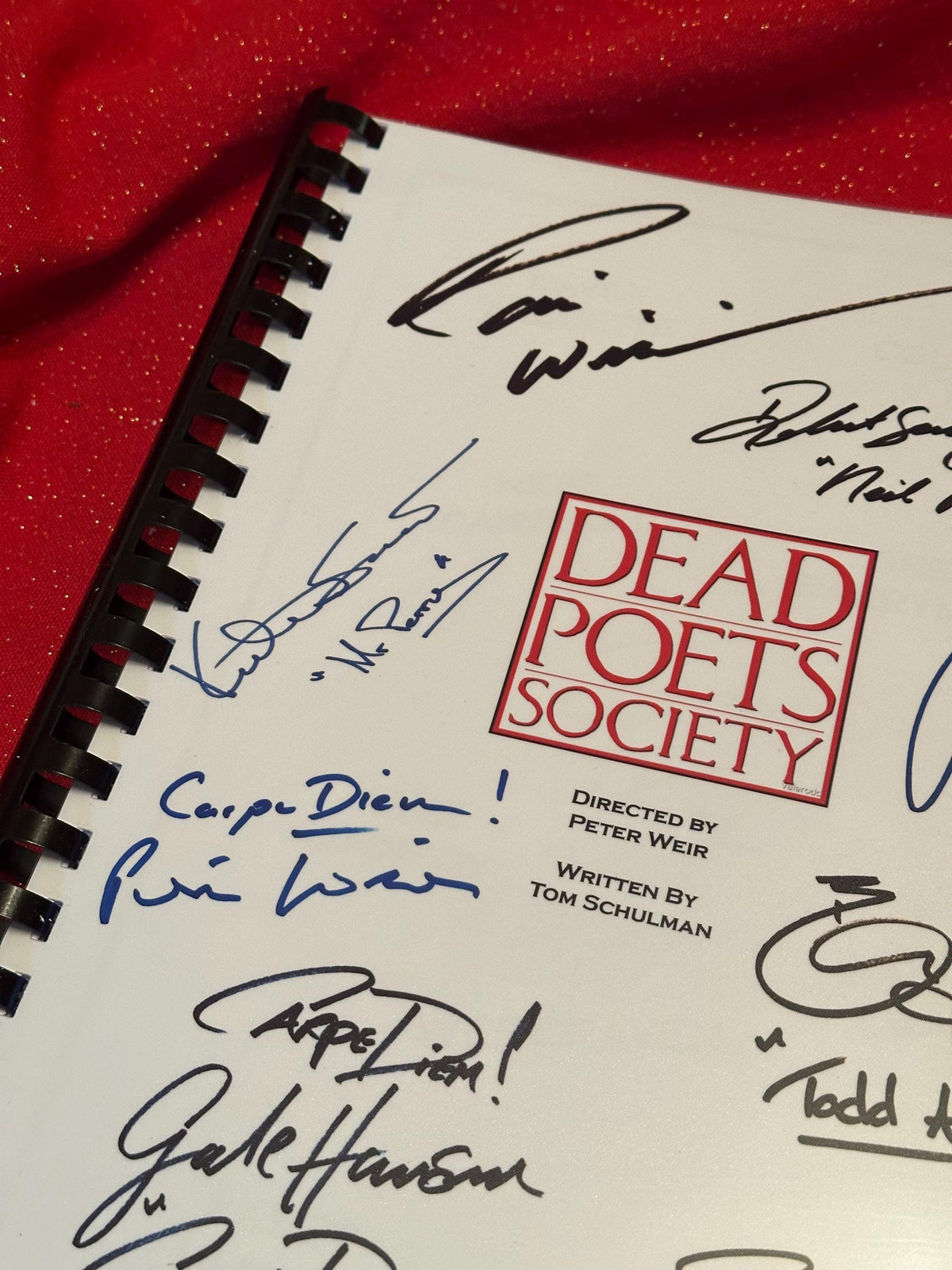 DEAD POETS Movie Script, With Printed Cast Signatures, Autographs
