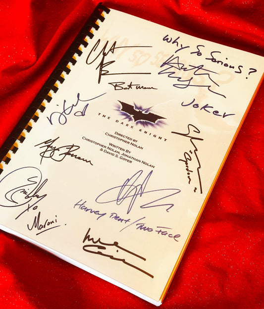 DARK KNIGHT RISES Signed Movie Script, Batman, Birthday Gift, Movie Gift, Film Script, Autographs, Cinema, Gift, Present