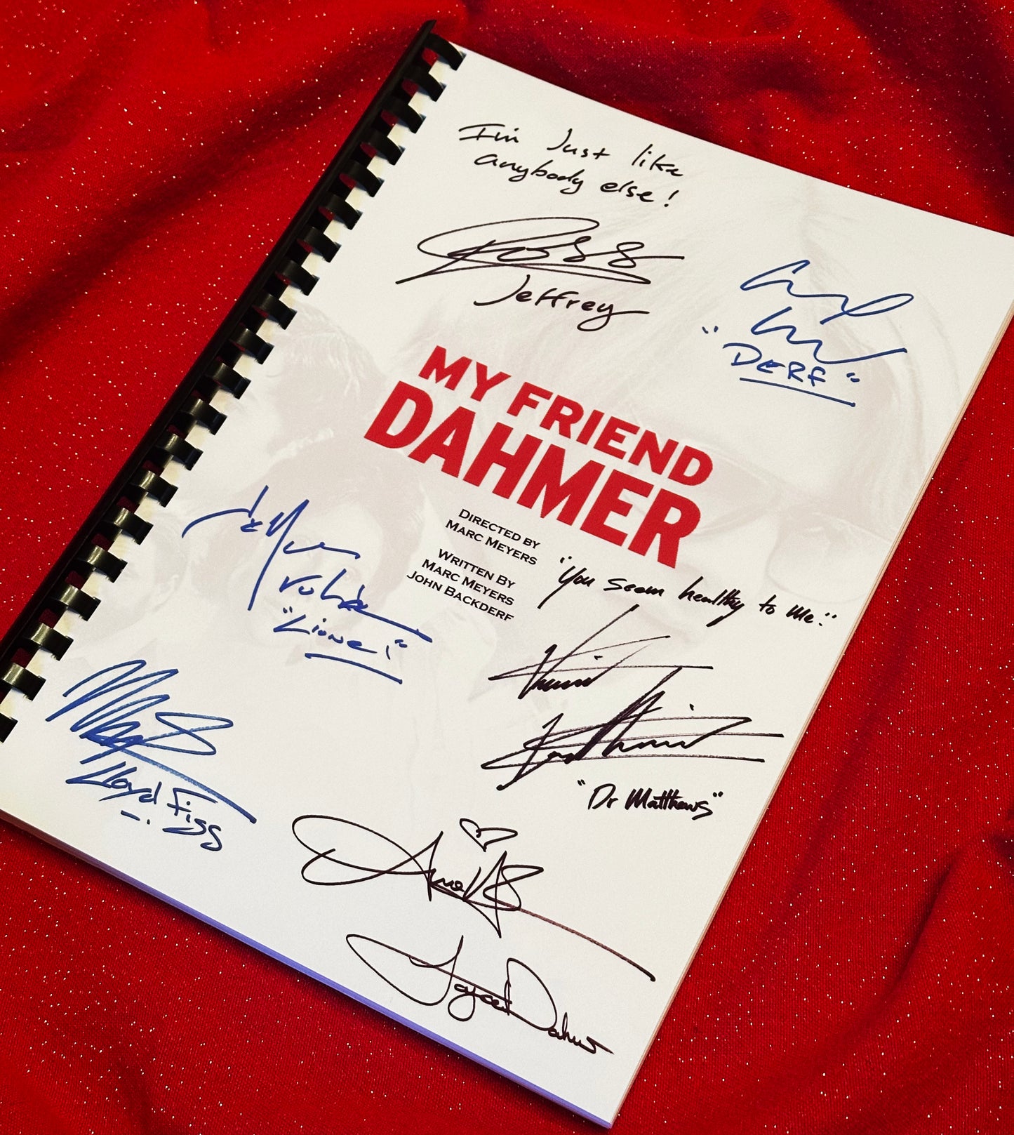 MY FRIEND DAHMER Movie Script, Birthday Gift, Movie Gift, Film, Screenplay, Films,