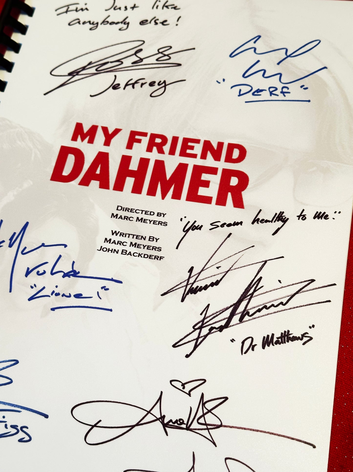 MY FRIEND DAHMER Movie Script, Birthday Gift, Movie Gift, Film, Screenplay, Films,