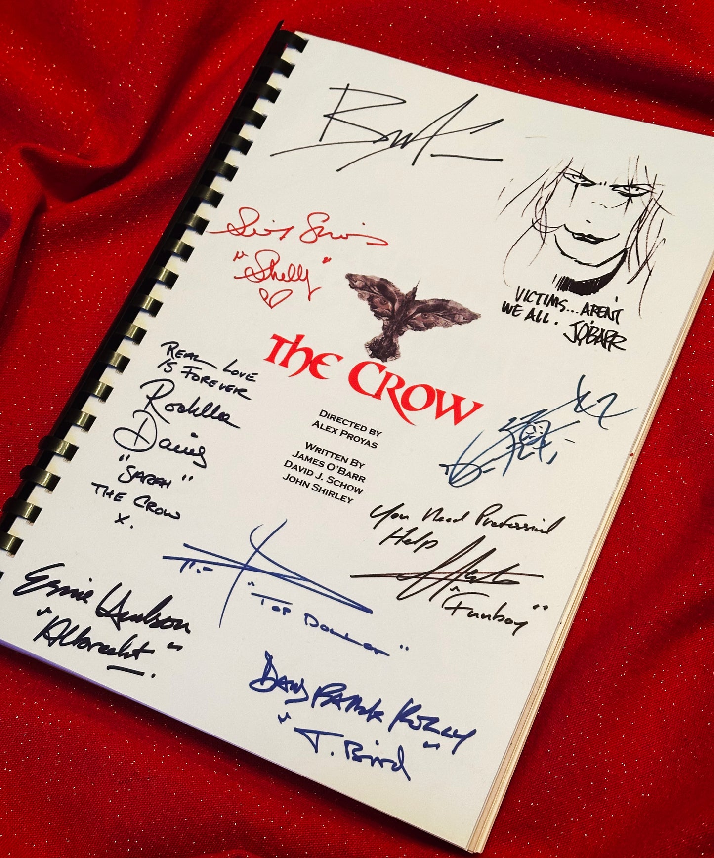 THE CROW Signed Movie Script, Present, Birthday Gift, Movie Gift, Film Script, Screenplay, Autographed, Autograph