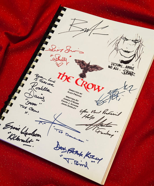 THE CROW Signed Movie Script, Present, Birthday Gift, Movie Gift, Film Script, Screenplay, Autographed, Autograph
