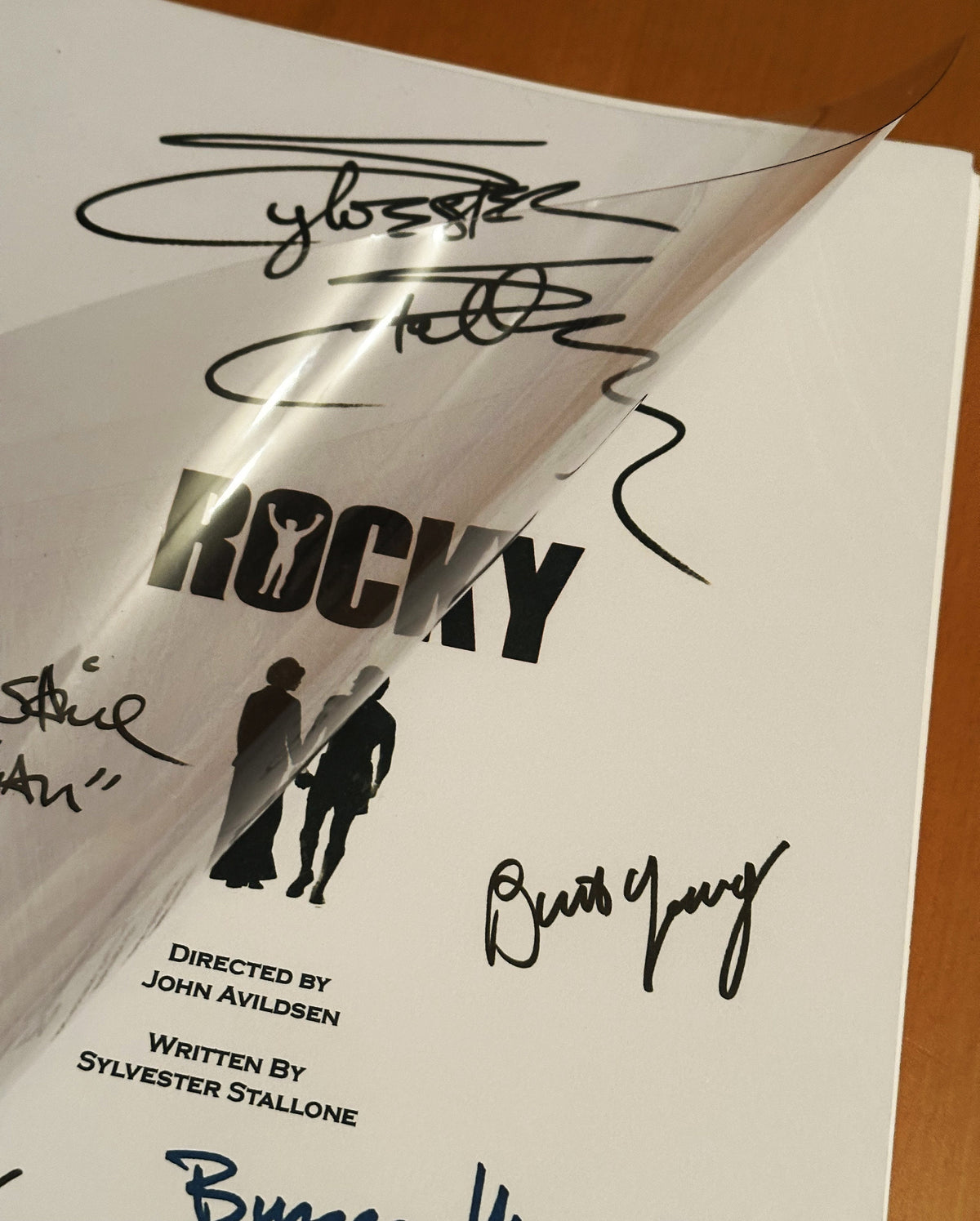 ROCKY Movie Script, With Printed Cast Signatures, Autographs