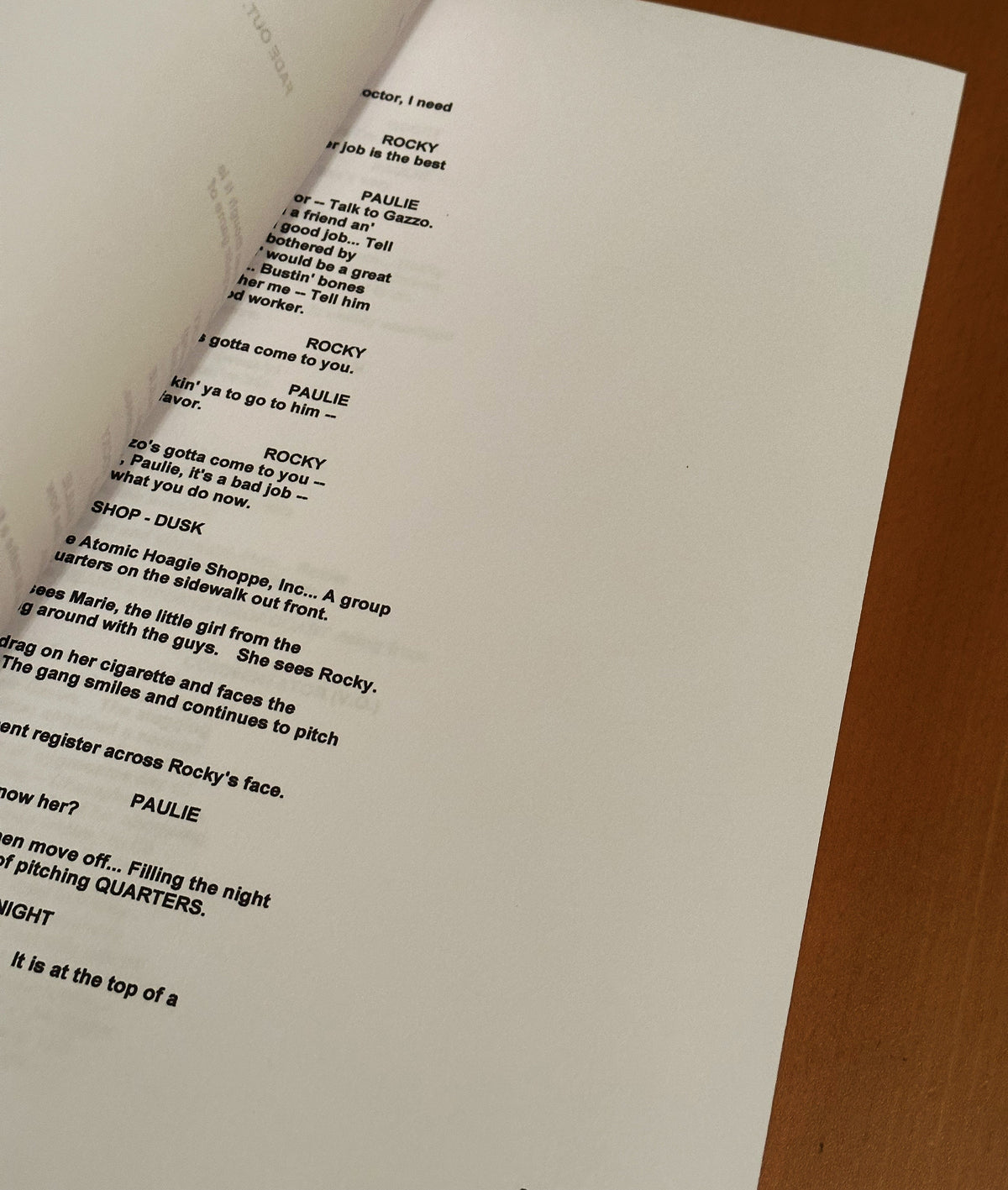 ROCKY Movie Script, With Printed Cast Signatures, Autographs