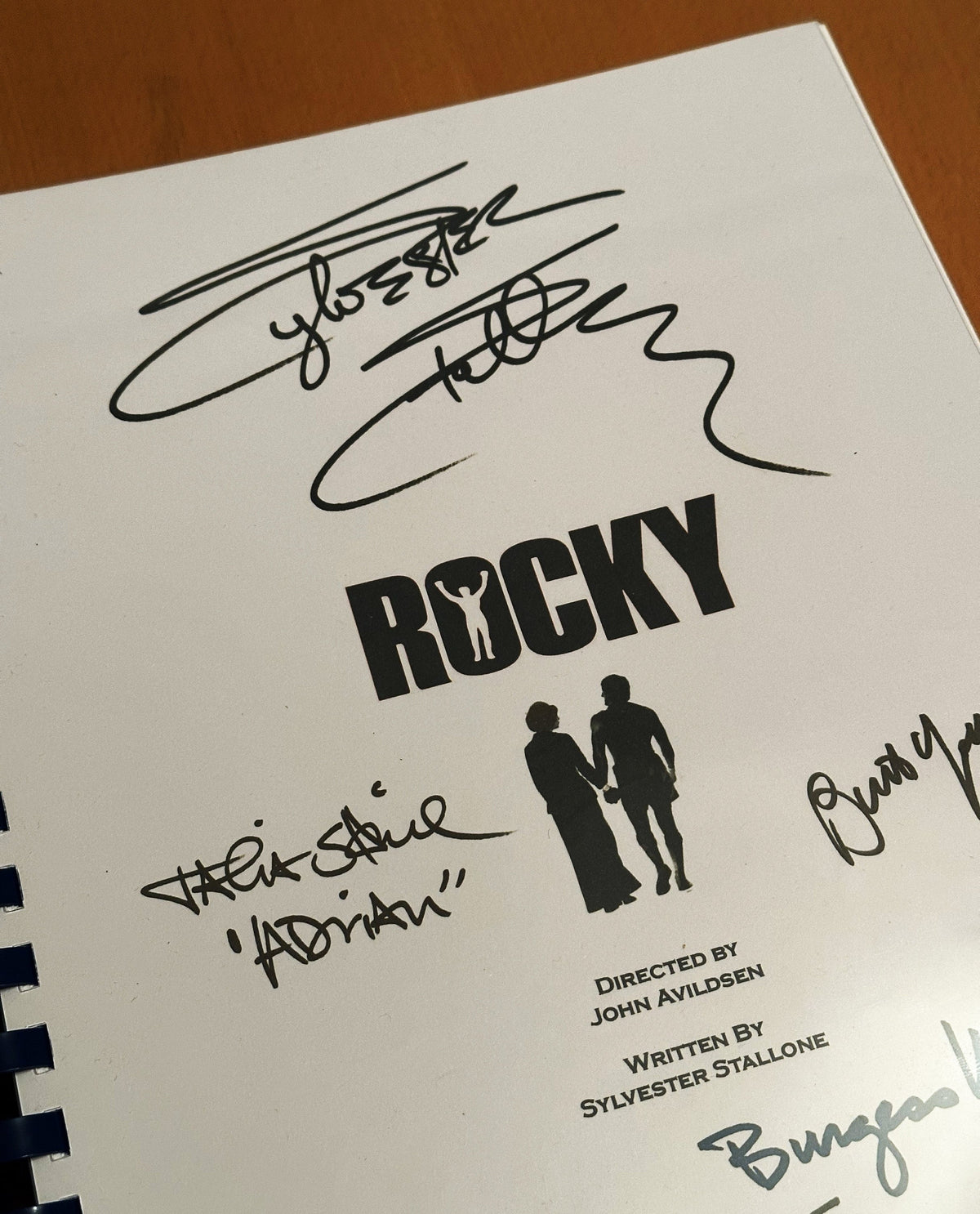 ROCKY Movie Script, With Printed Cast Signatures, Autographs