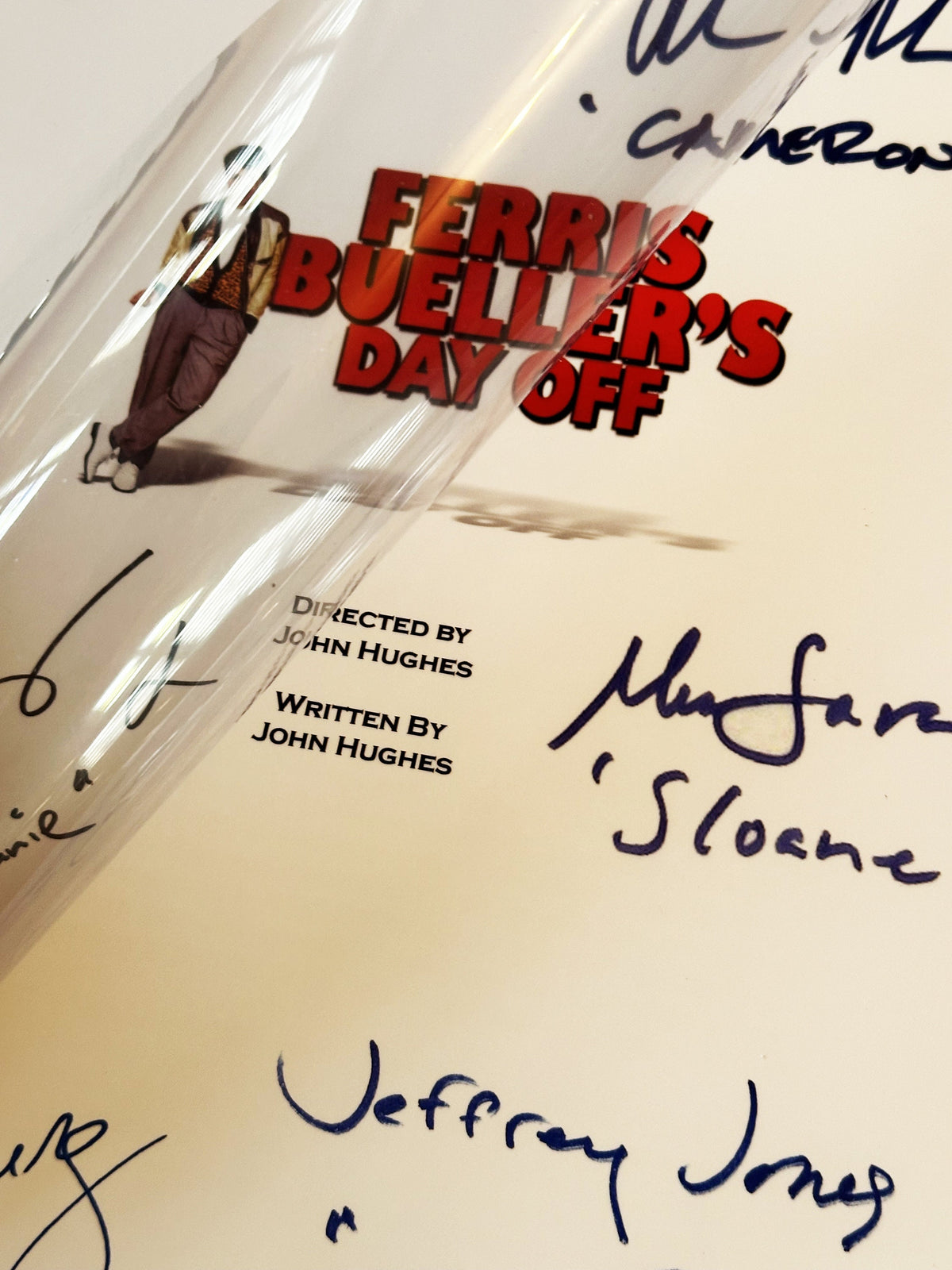 Buellers, Day Off Movie Script, Screenplay, With Printed Cast Signatures, Autographs