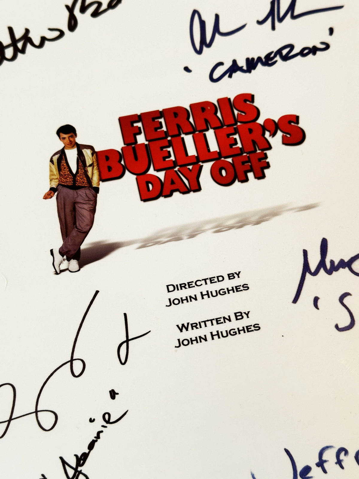 Buellers, Day Off Movie Script, Screenplay, With Printed Cast Signatures, Autographs