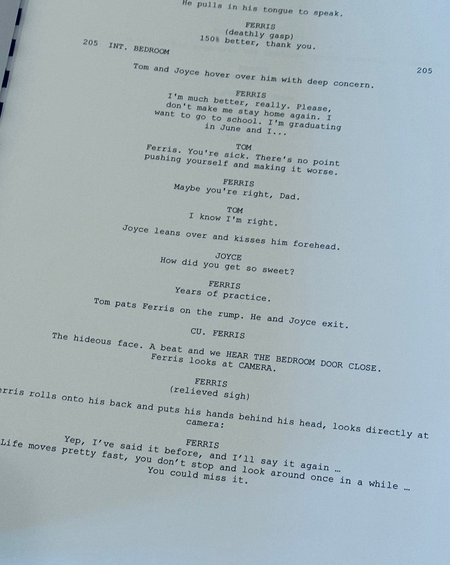 Ferris Buellers Day Off Signed Movie Script, Screenplay, Movie Present, Birthday Gift, Movie Gift, Film Script, Stocking filler