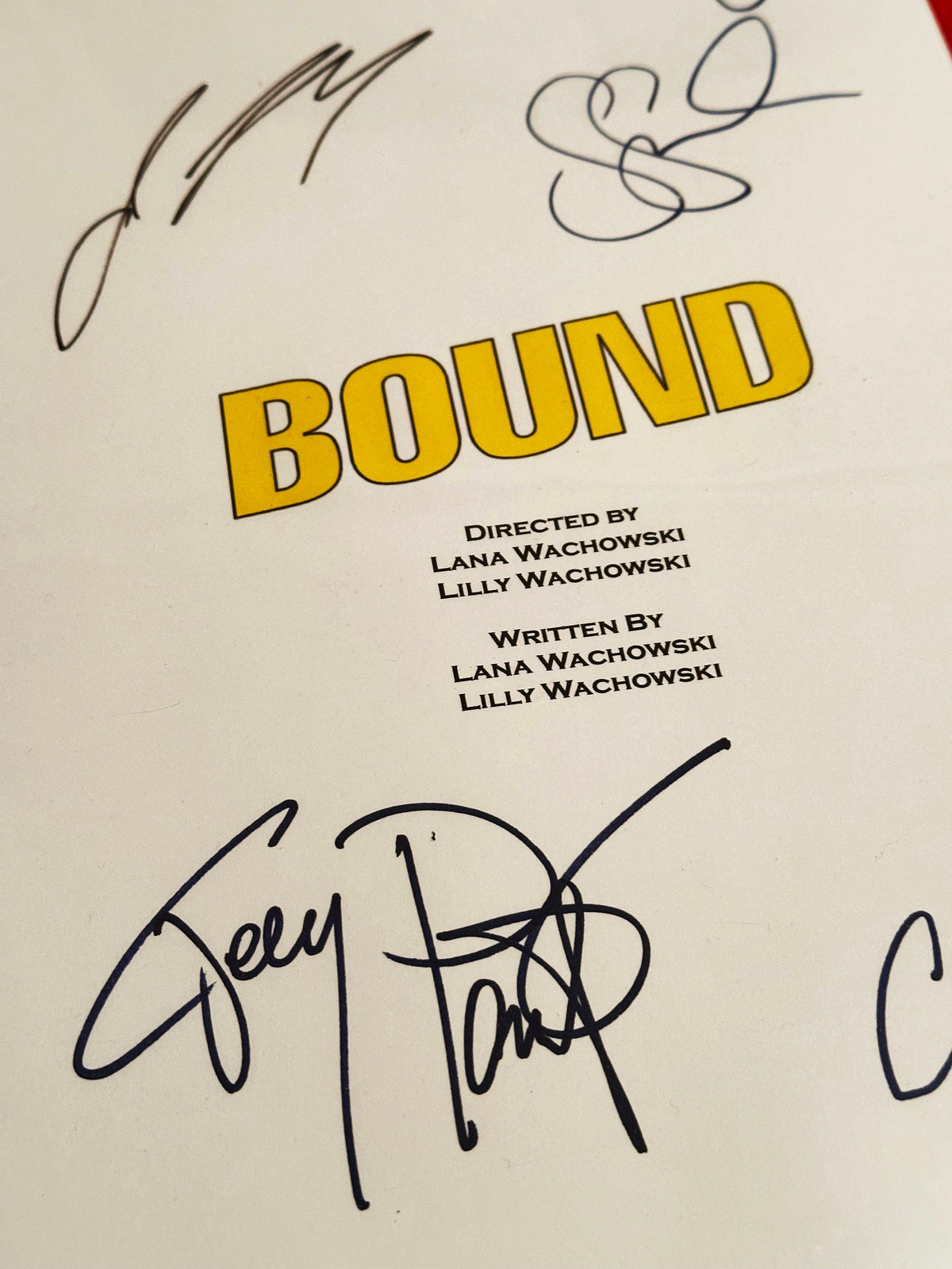 BOUND Movie Script, With Printed Cast Signatures, Autographs