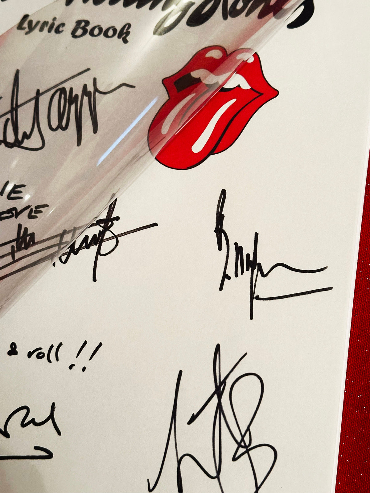 STONES Signed Lyric Book, With Printed Cast Signatures, Autographs