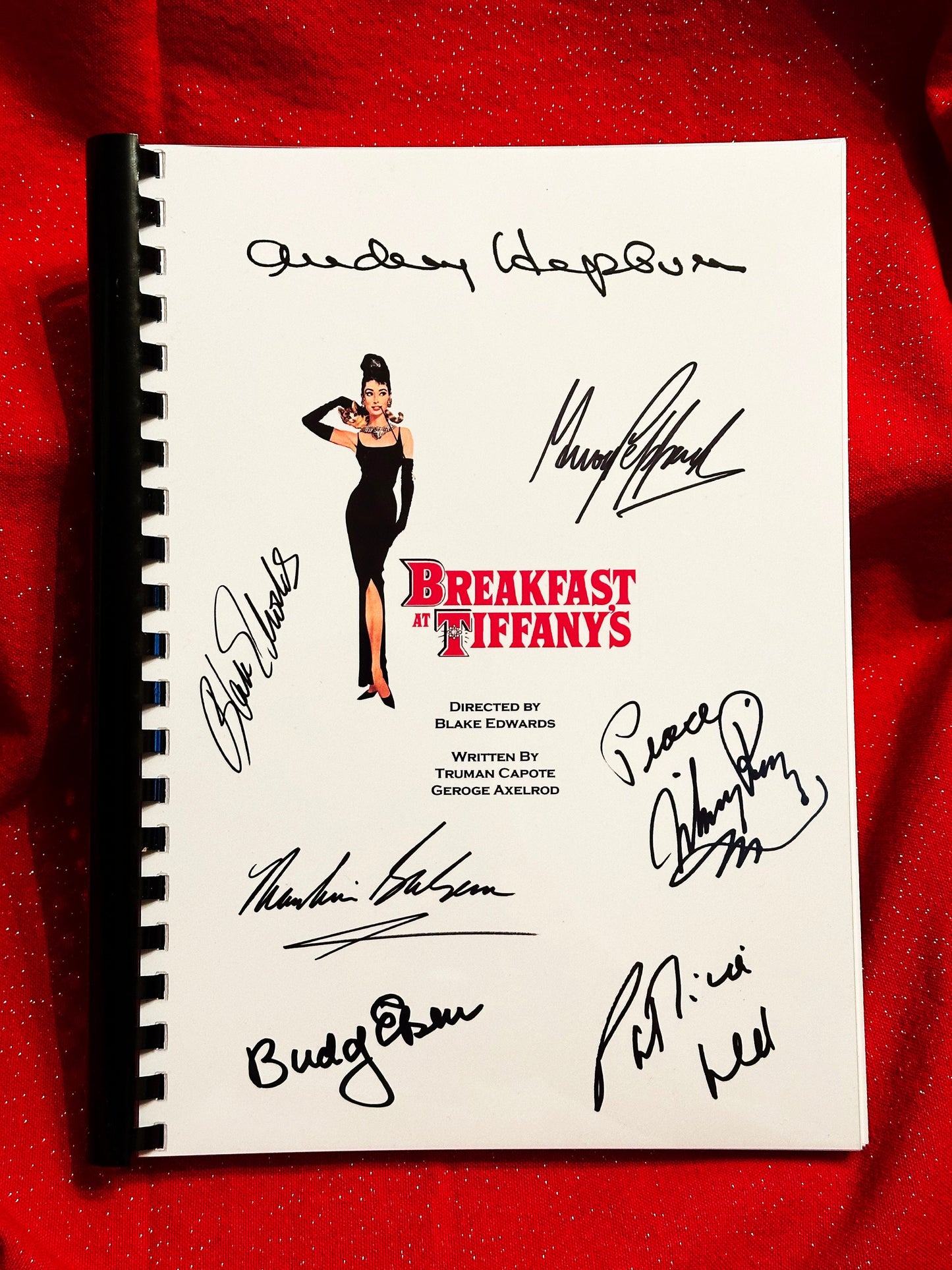 BREAKFAST AT TIFFANY'S Signed Movie Script, Valentines Present, Birthday Gift, Movie Gift, Film Script, Valentine gift, Autograph