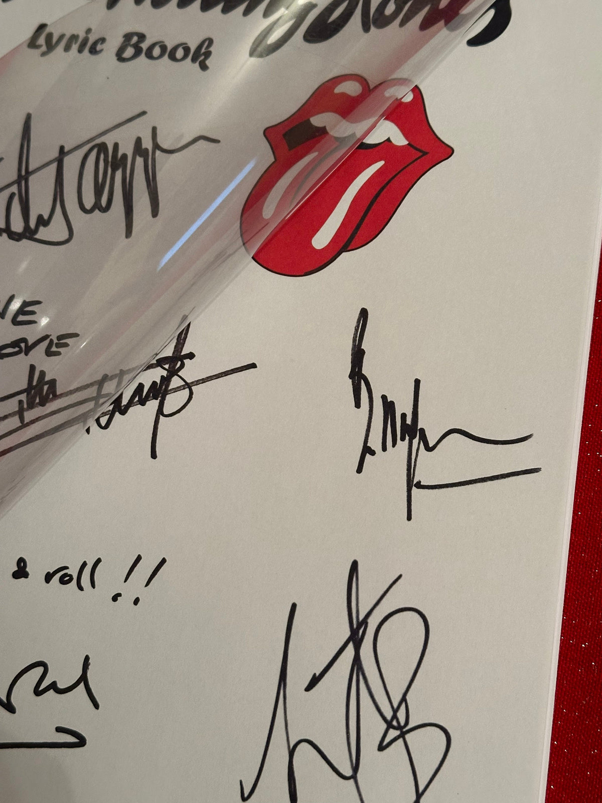 STONES Signed Lyric Book, With Printed Cast Signatures, Autographs