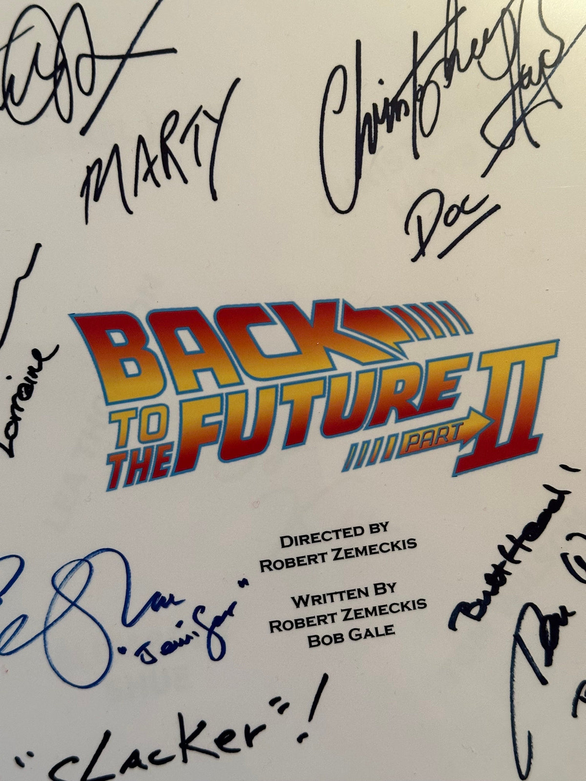 Back, Future, Trilogy, Parts 1, 2 & 3 Signed Movie Scripts, With Printed Cast Signatures, Autographs