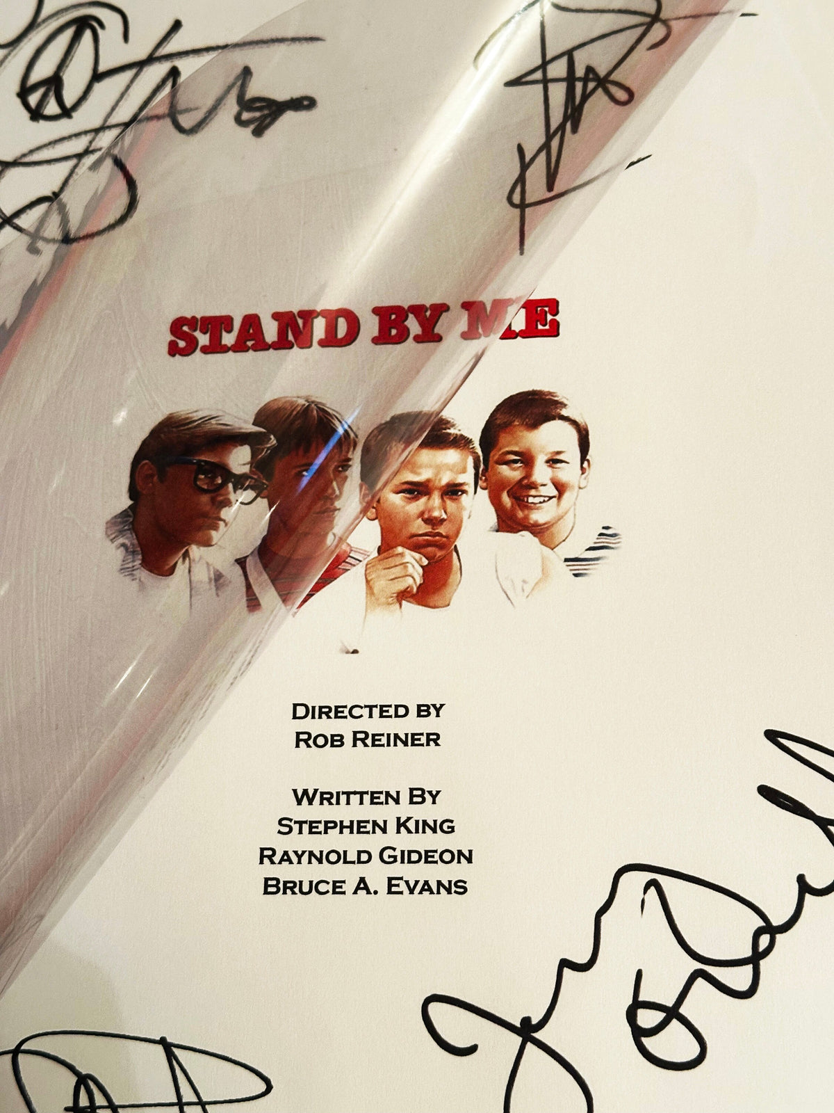 STAND BY ME Signed Movie Script, With Printed Cast Signatures, Autographs