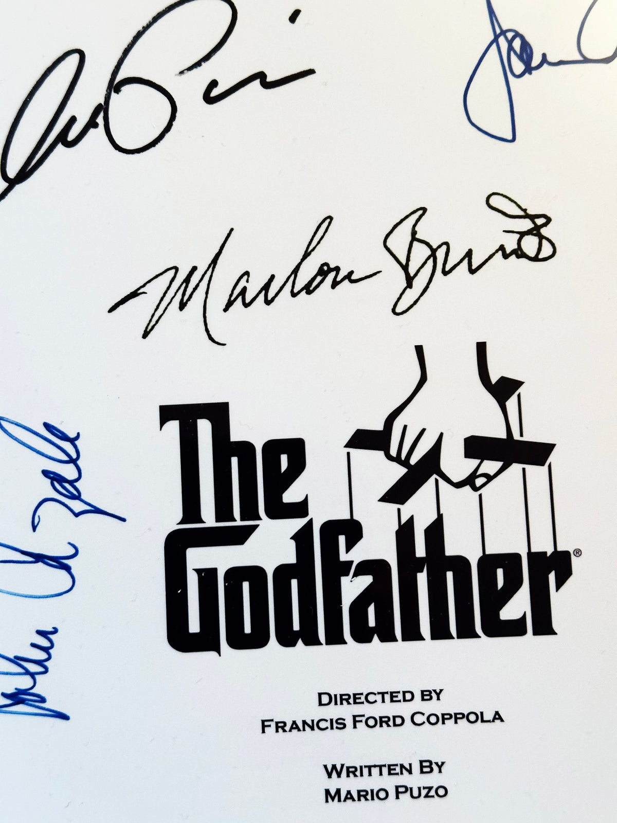 THE GODFATHER Movie Script, With Printed Cast Signatures, Autographs