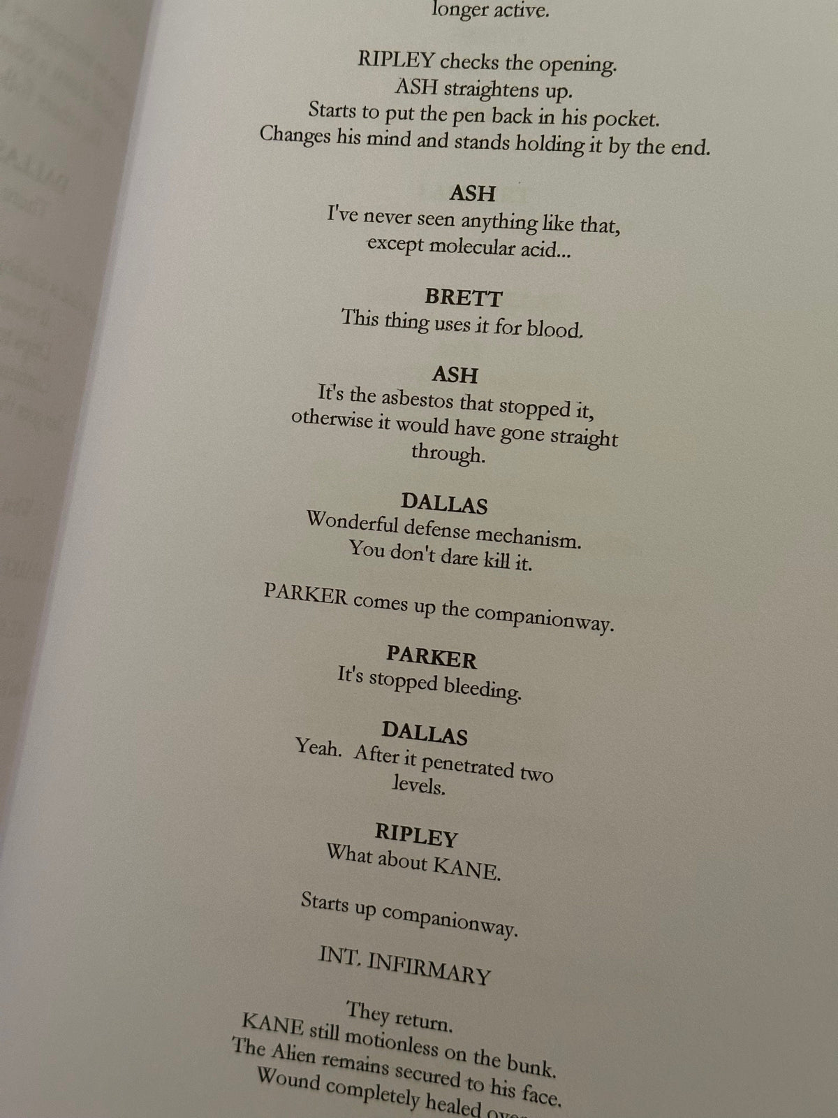 ALIEN Movie Script, Present, With Printed Cast Signatures, Autographs