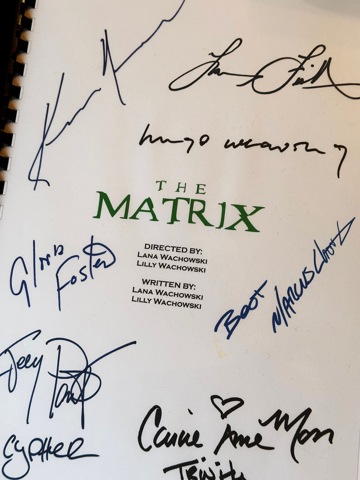 Matrix Sc Ripts THE MATRIX Signed Movie Script, Movie Present, Birthday Gift, Movie Gi ...