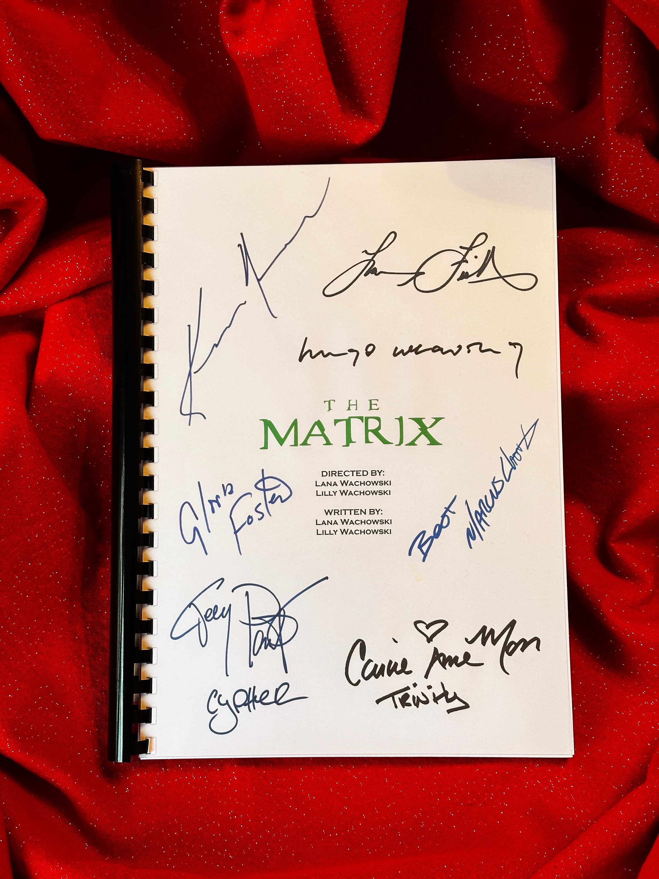 THE MATRIX Signed Movie Script, Movie Present, Birthday Gift, Movie Gi ...