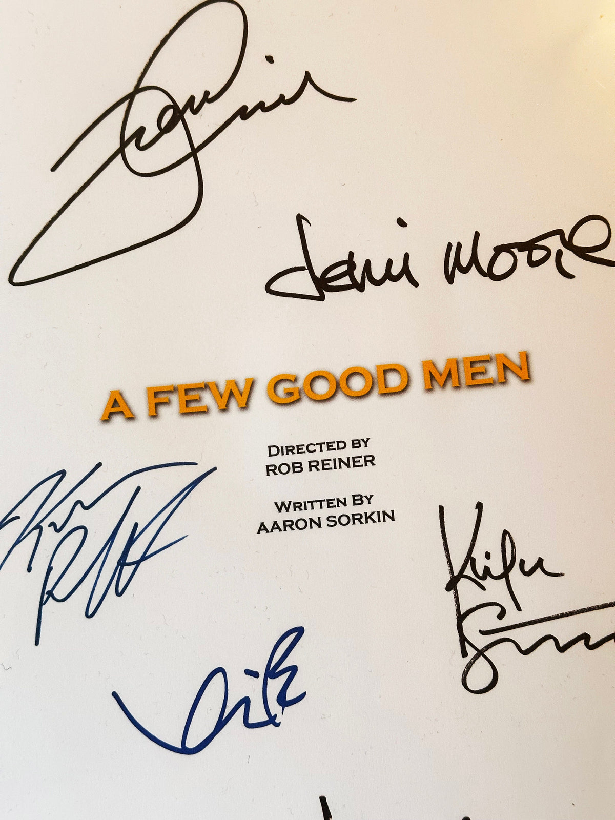 A Few Good Men Movie Script, With Printed Cast Signatures, Autographs