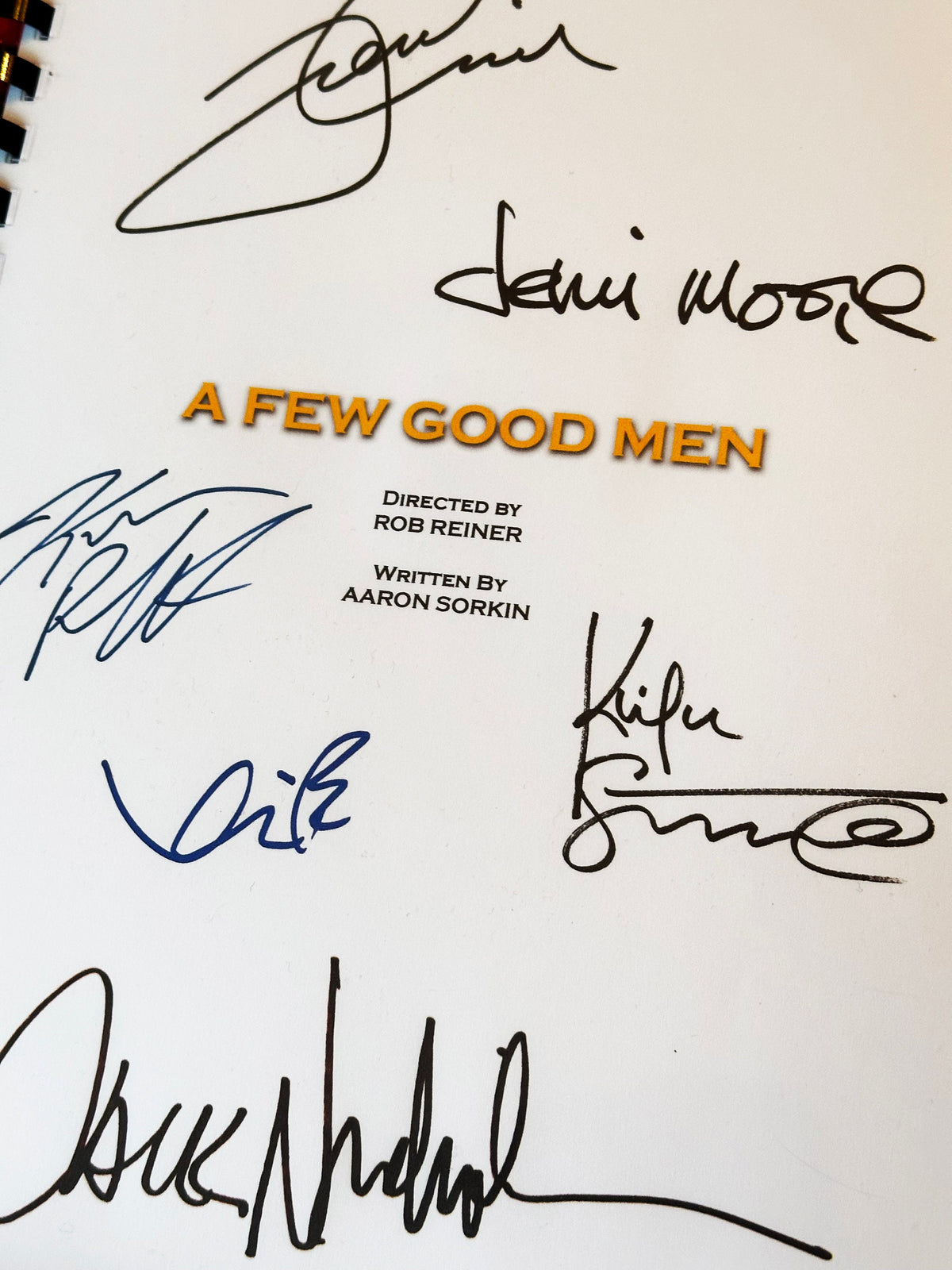 A Few Good Men Movie Script, With Printed Cast Signatures, Autographs