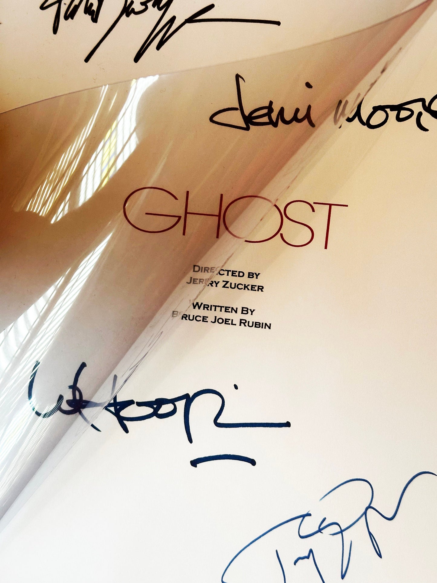GHOST Signed Movie Script, Valentines Present, Birthday Gift, Movie Gift, Film Script, Valentine gift,