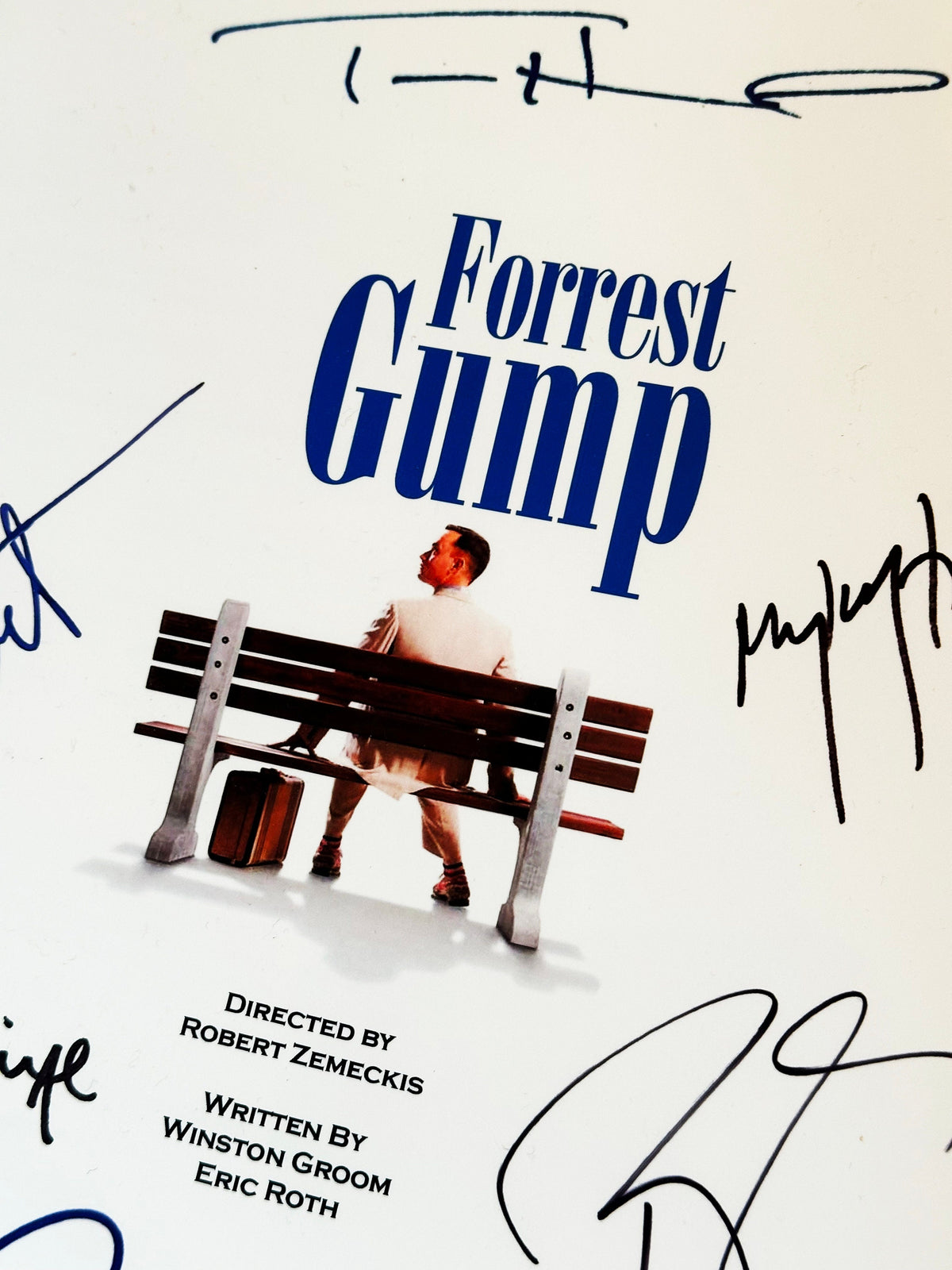 FORREST, GUMP Signed Movie Script, With Printed Cast Signatures, Autographs