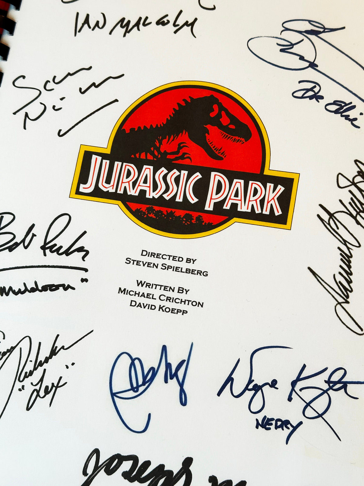 J, PARK Movie Script, With Printed Cast Signatures, Autographs