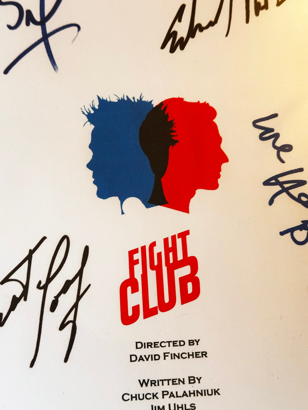 FIGHT CLUB Signed Movie Script, With Printed Cast Signatures, Autographs