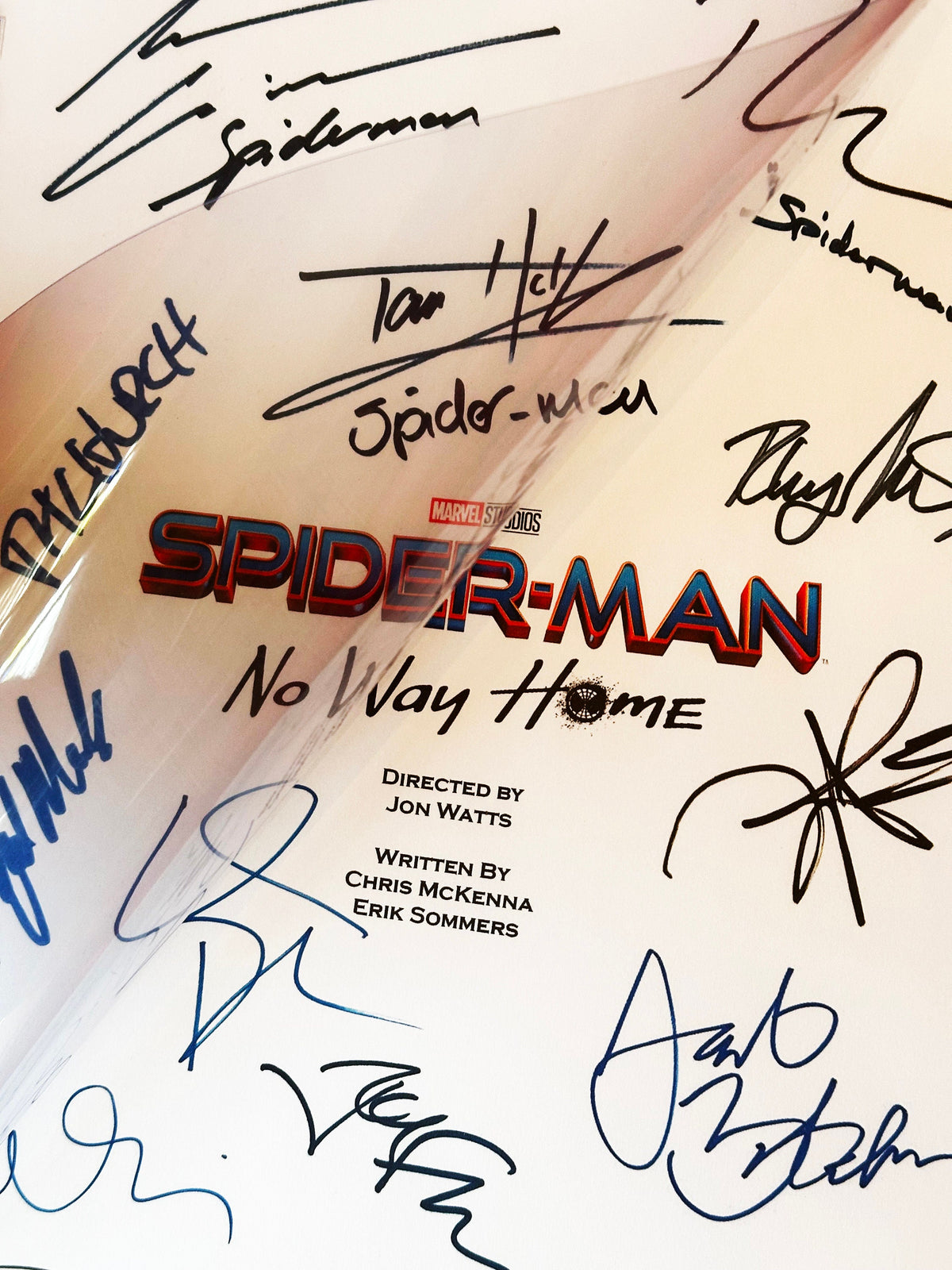 No Way Home Signed Movie Script, With Printed Cast Signatures, Autographs