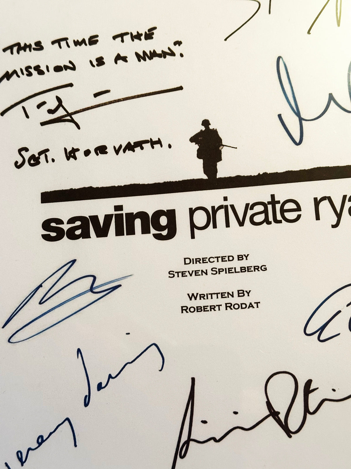 PRIVATE, RYAN Signed Movie Script, With Printed Cast Signatures, Autographs