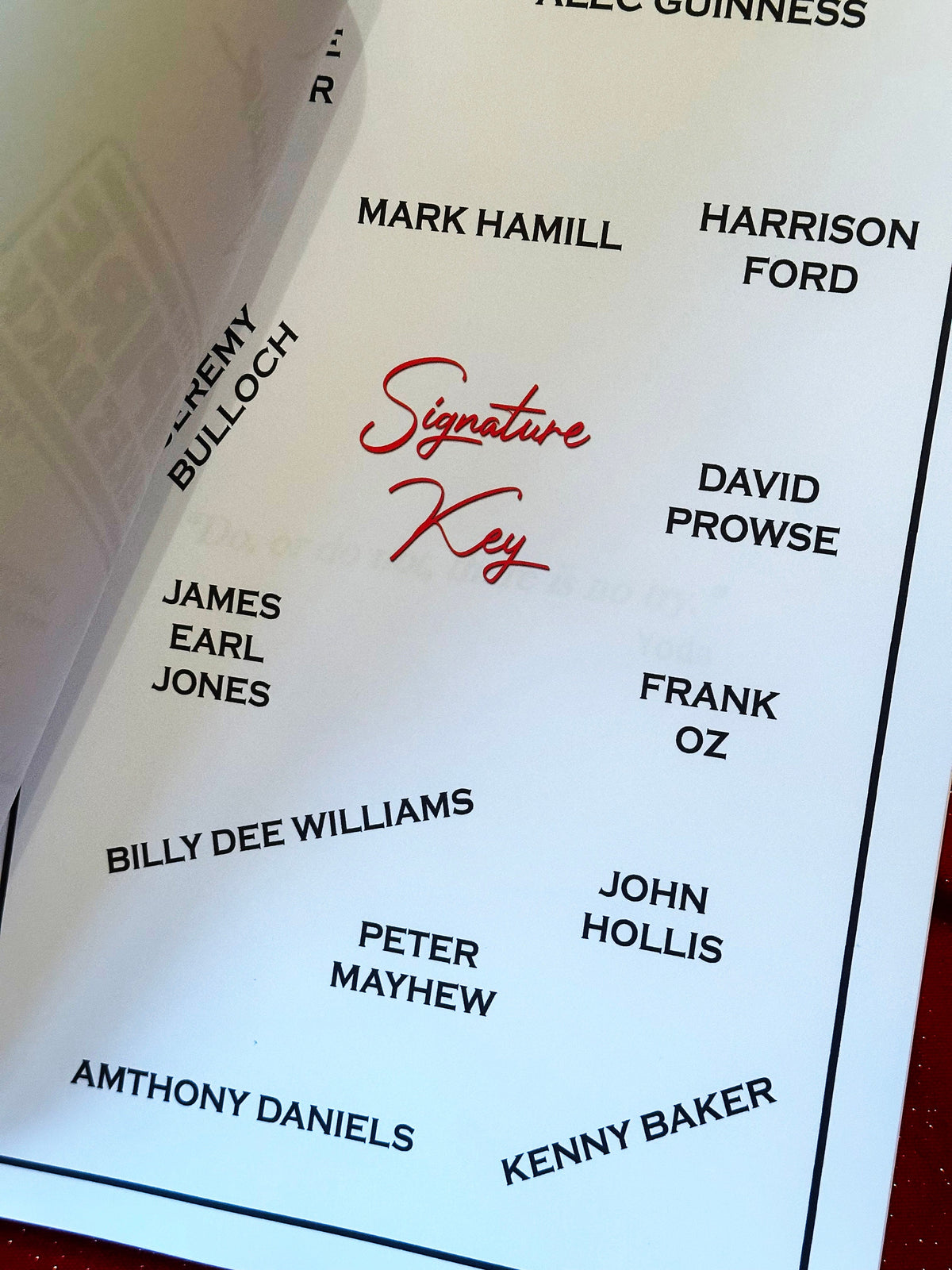EMPIRE BACK, Movie Script, With Printed Cast Signatures, Autographs