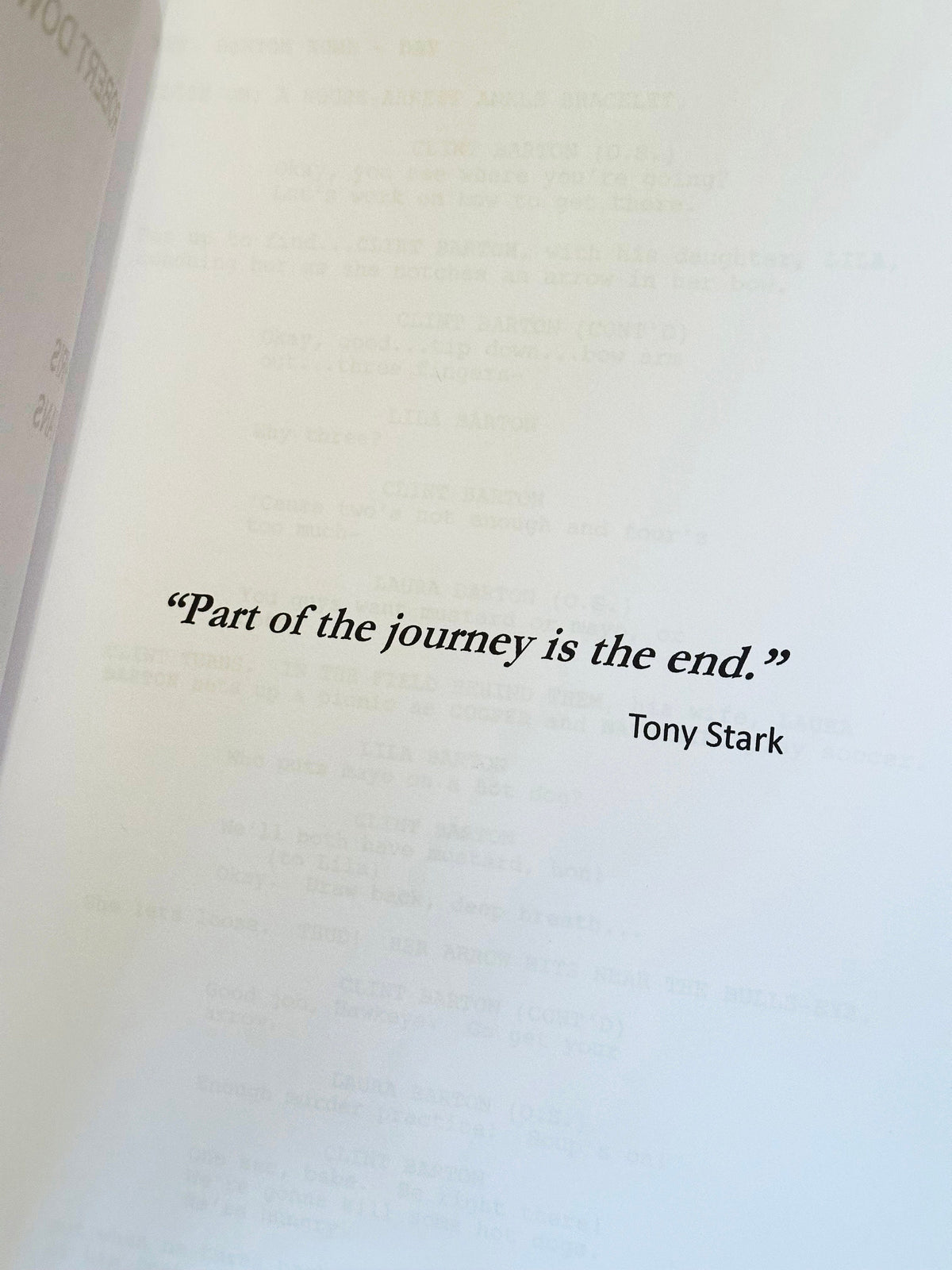 ENDGAME Movie Script, With Printed Cast Signatures, Autographs