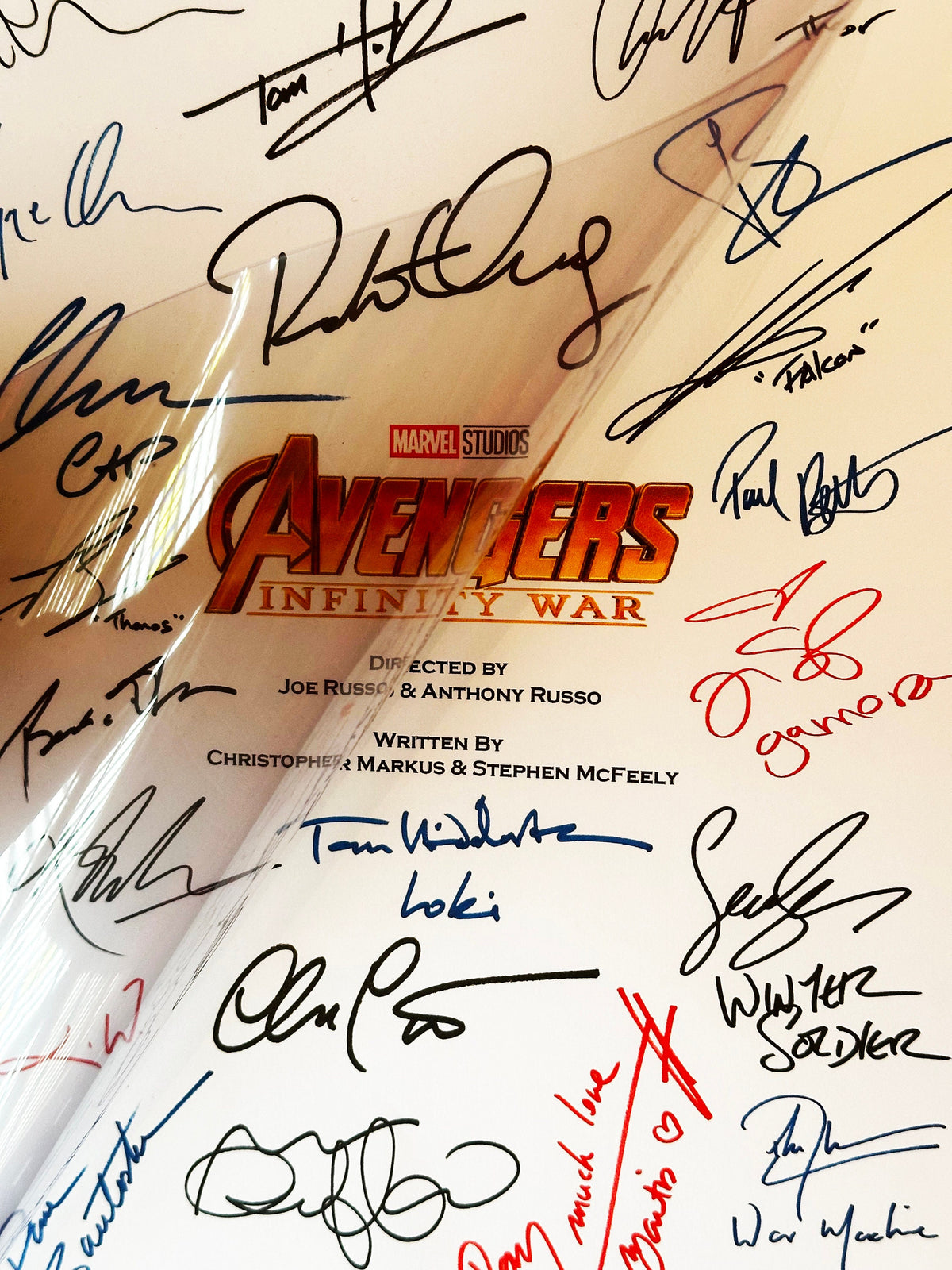 INFINITY Signed Movie Script, TRANSCRIPT, With Printed Cast Signatures, Autographs