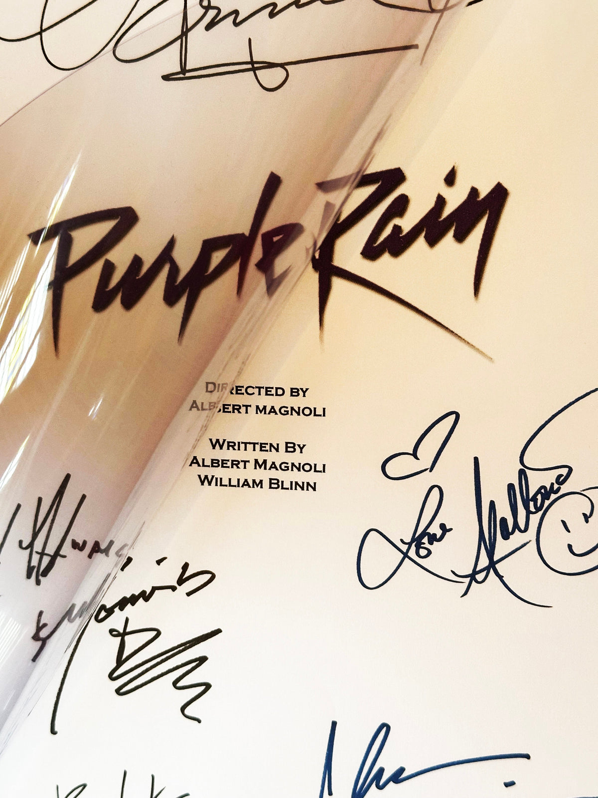 PURPLE, RAIN Movie Script, Screenplay, With Printed Cast Signatures, Autographs