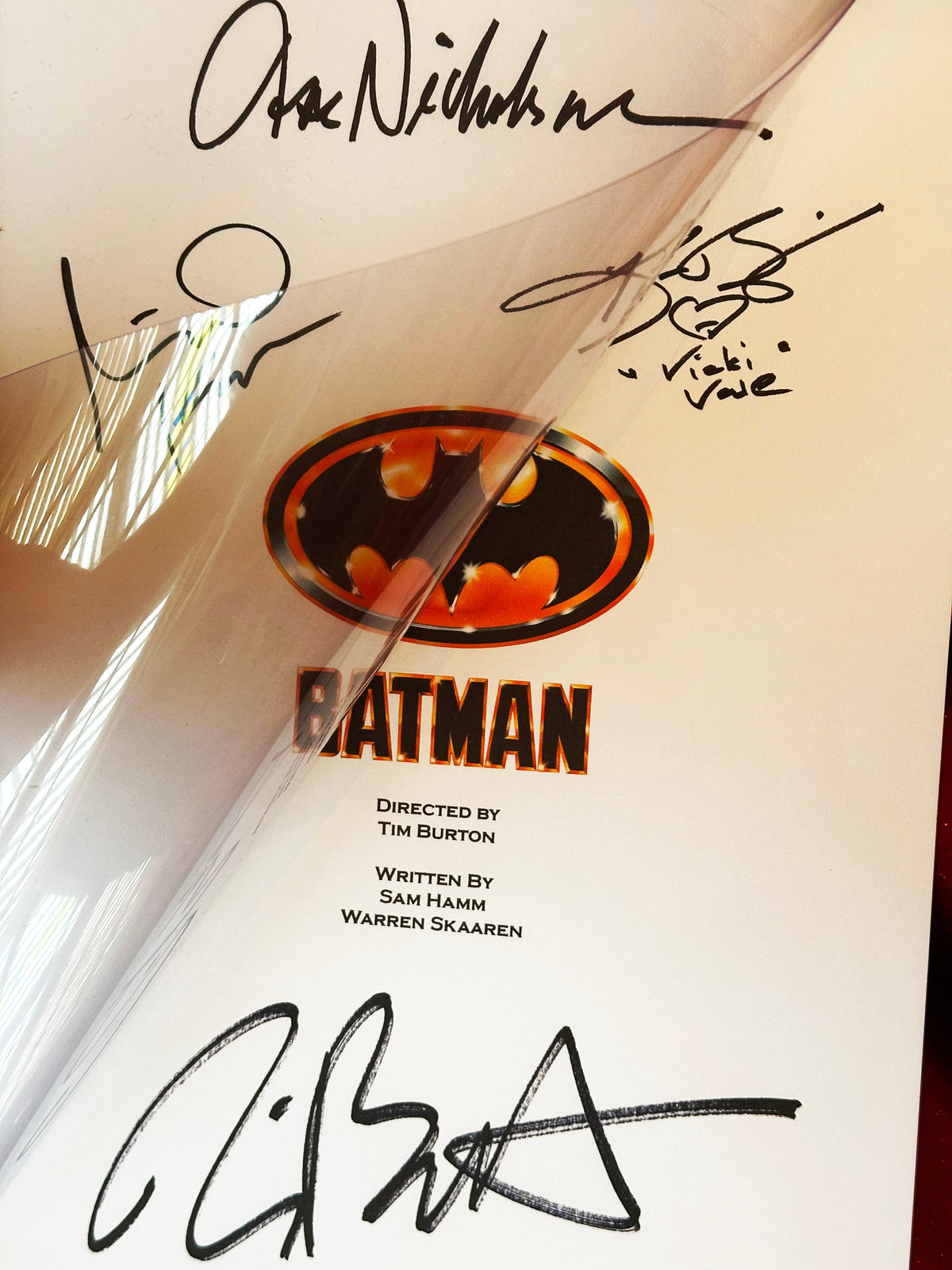 BAT, MAN Movie Script, With Printed Cast Signatures, Autographs