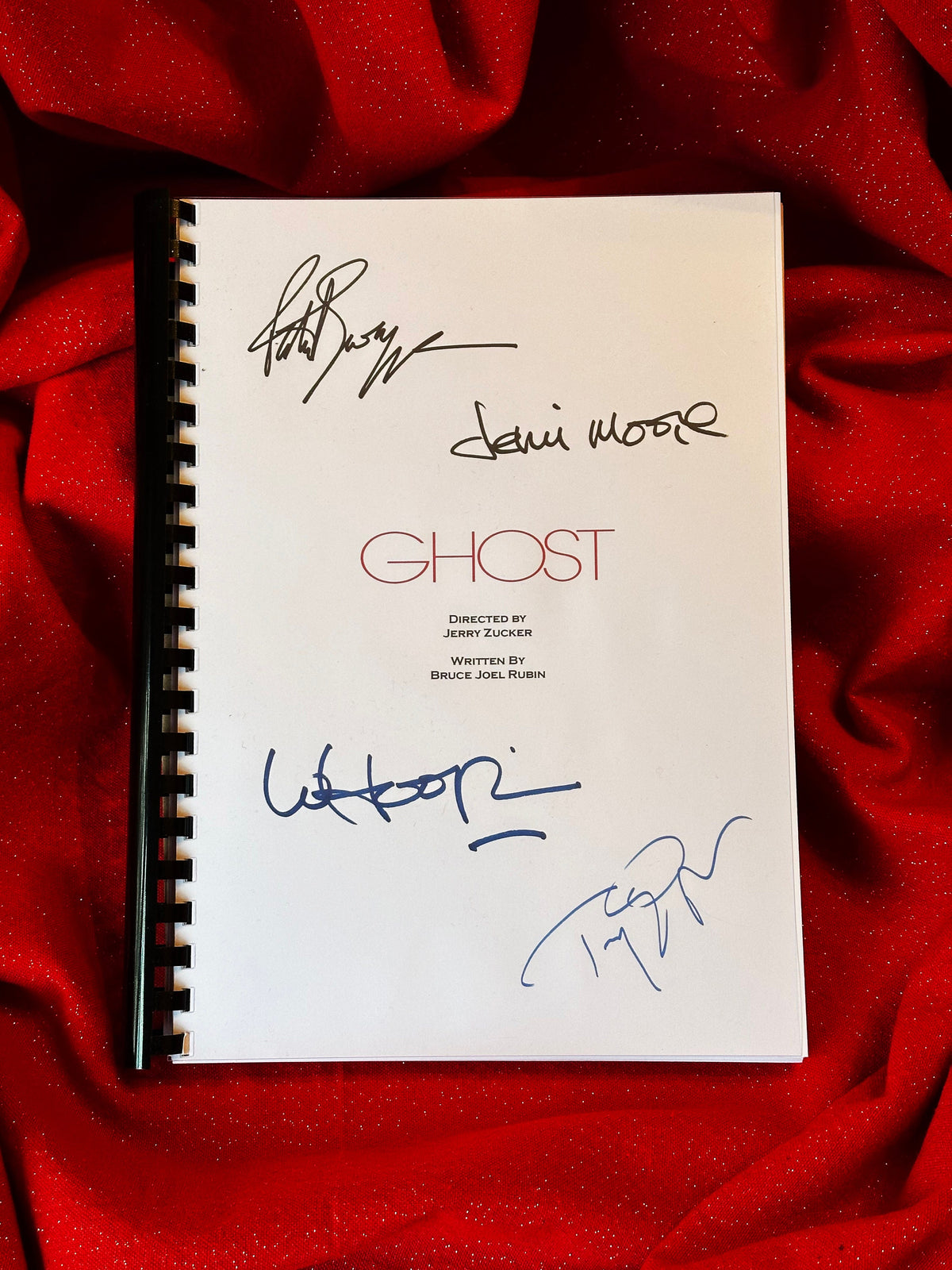 GHOST Signed Movie Script, With Printed Cast Signatures, Autographs