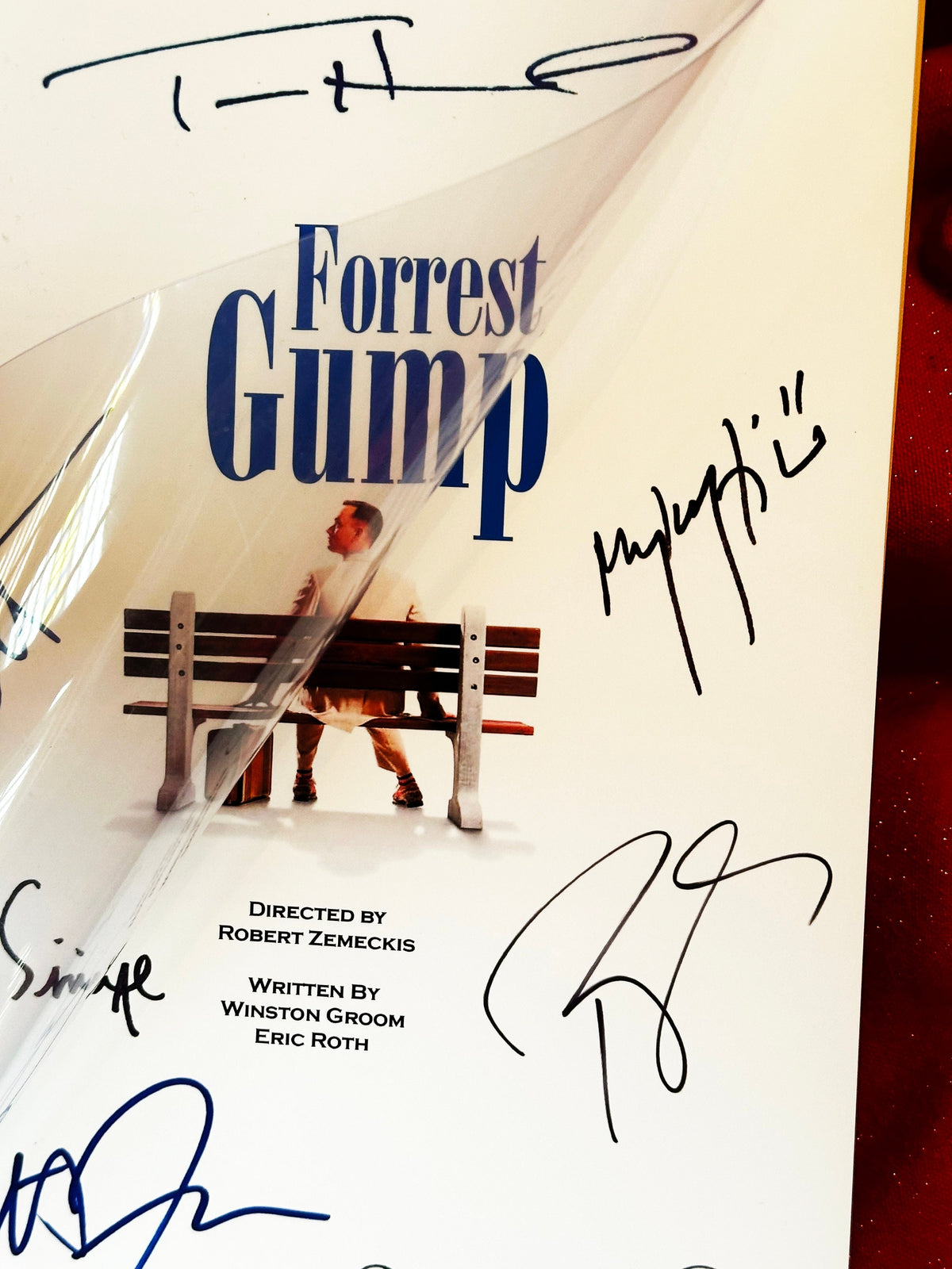 FORREST, GUMP Signed Movie Script, With Printed Cast Signatures, Autographs