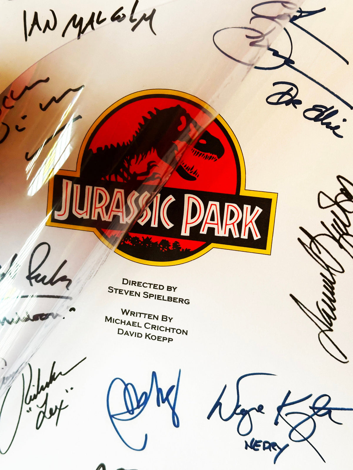 J, PARK Movie Script, With Printed Cast Signatures, Autographs