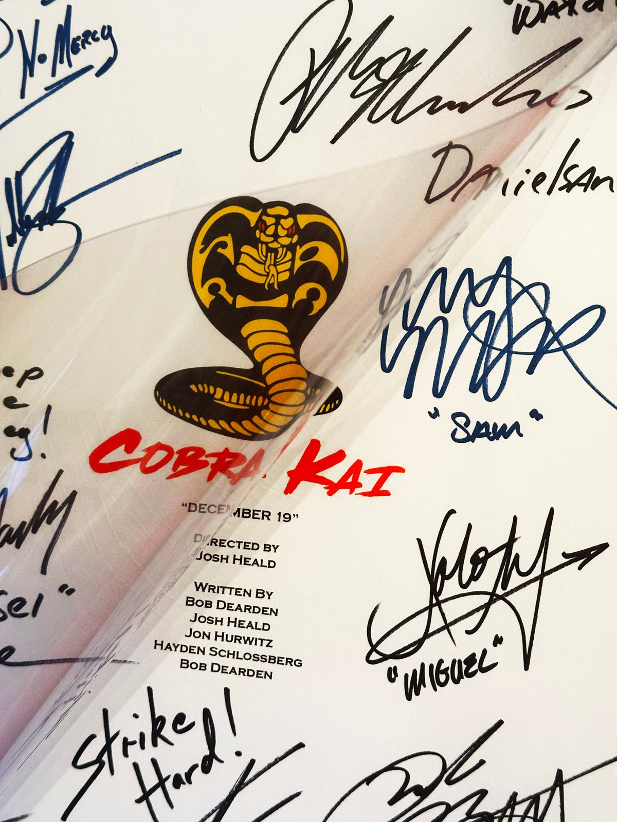 COBRA, KAI Signed Script, With Printed Cast Signatures, Autographs